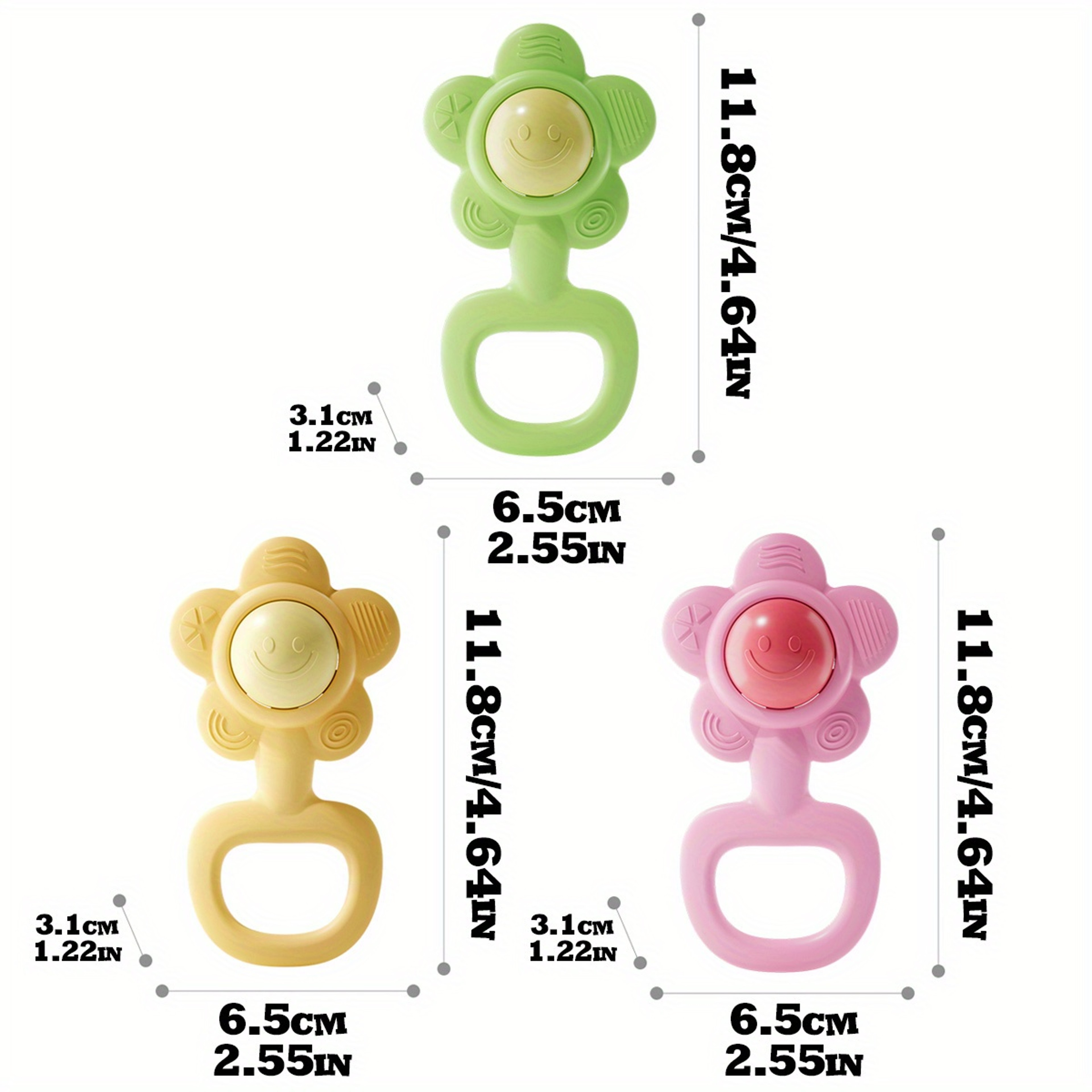 Hand Bell Toy Sunflower, Cultivating Hand Holding Ability in Children, Suitable for Boys and Girls – view 2