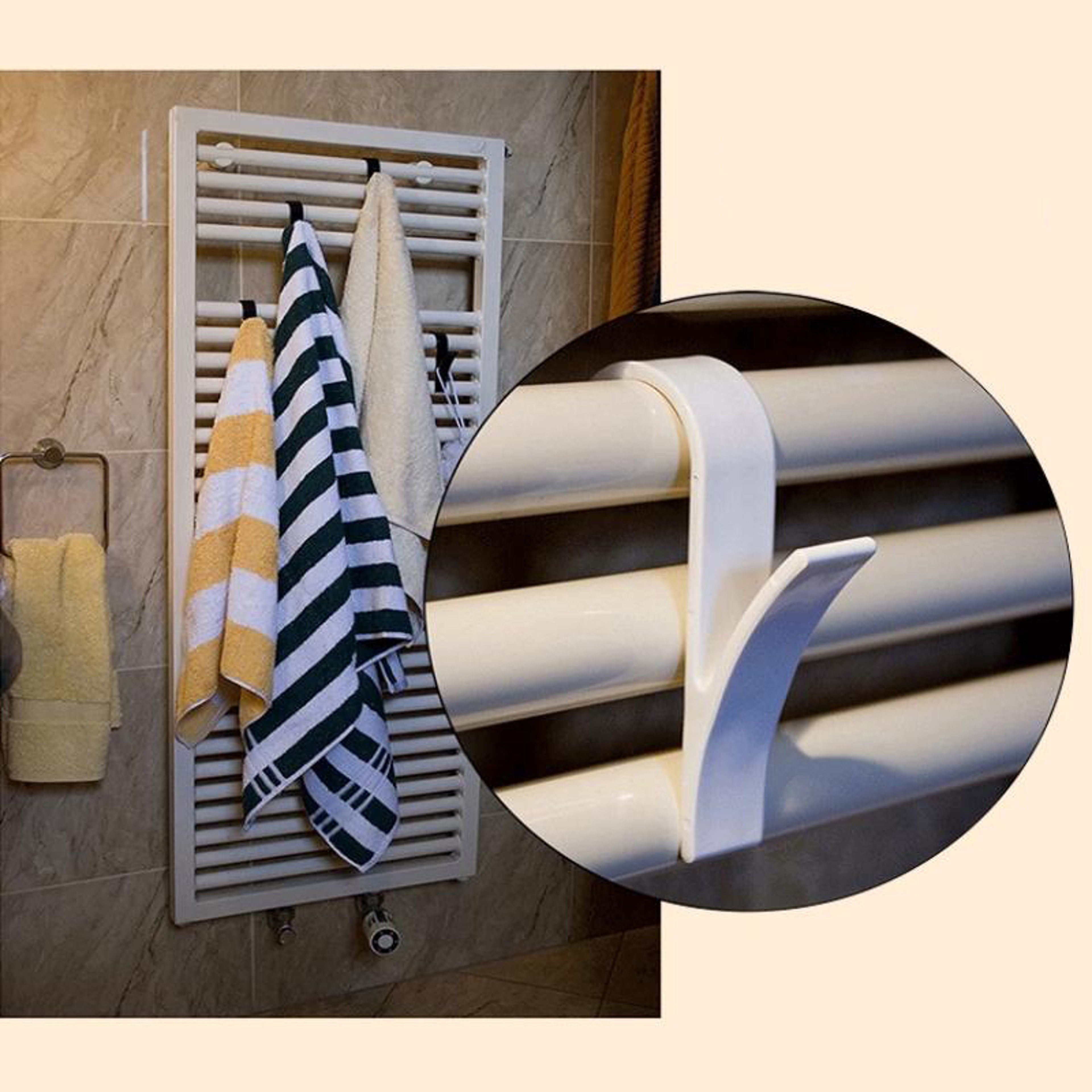 Hangers For Heated Towel Coat Hanger Scarf Rack MultiPurpose Bath Hook 0