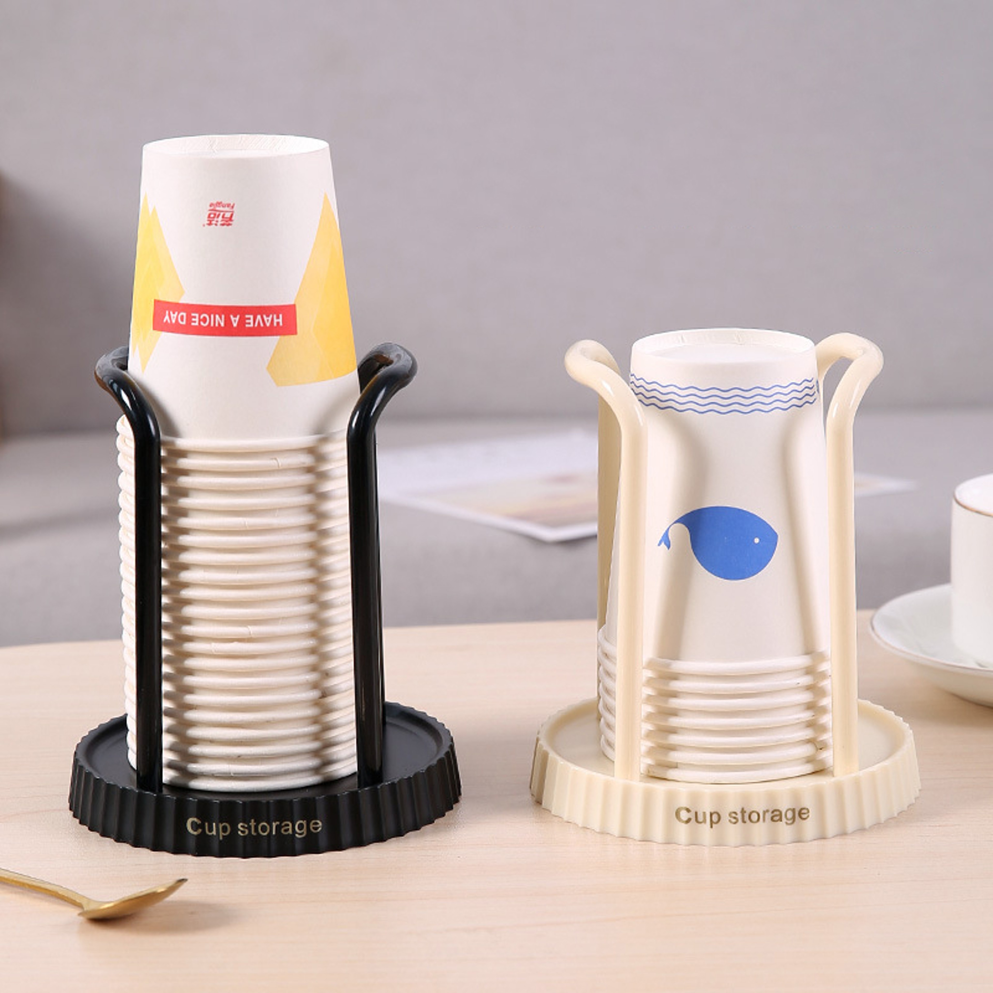 Desktop Paper Cup Storage Rack Household Holder For Living Room And Dining Room Use 0