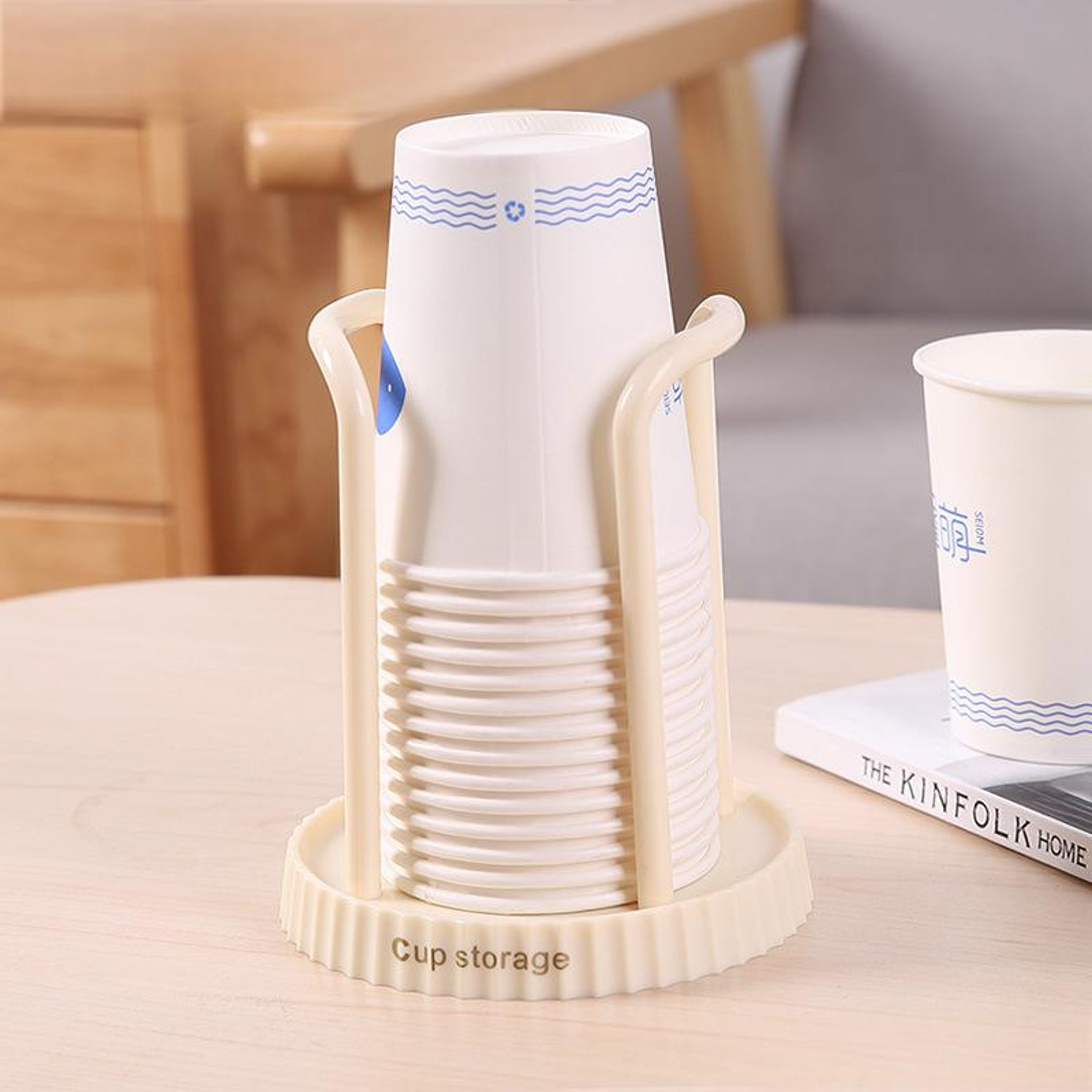 Desktop Paper Cup Storage Rack Household Holder For Living Room And Dining Room Use 5