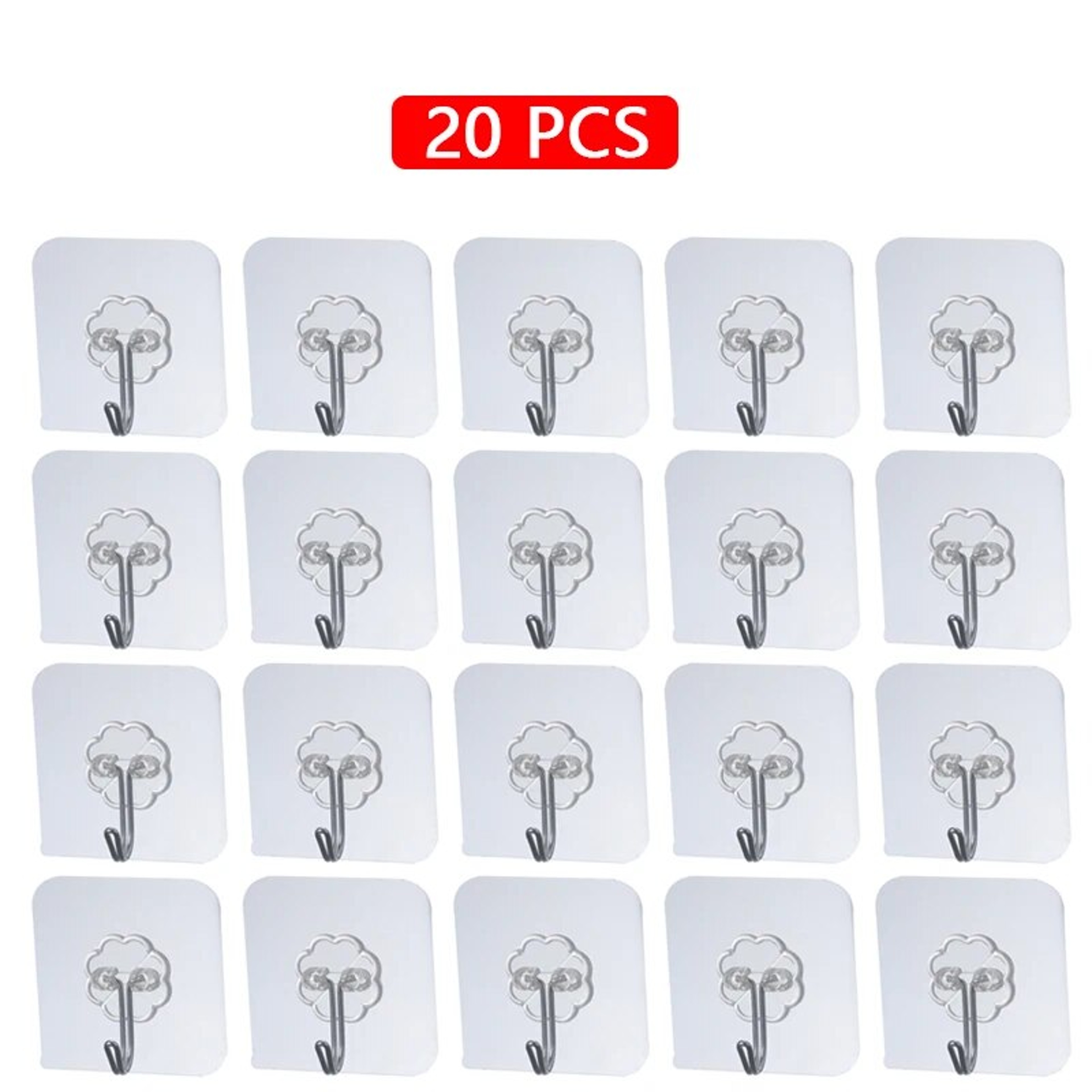 SelfAdhesive Stainless Steel Transparent Hooks For Bathroom Towel Storage Clothes Key Pendant Organ 7