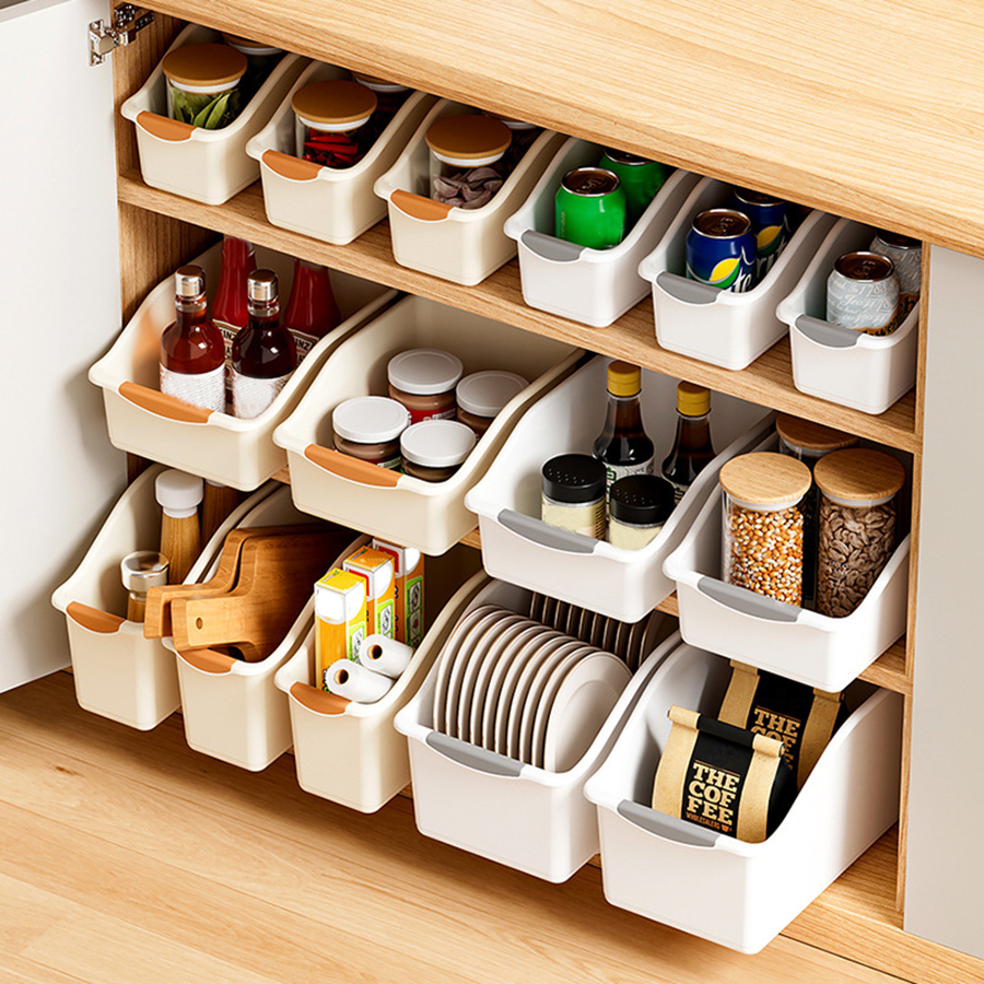 Pull Out Under Sink Organizer With Wheels Kitchen Bathroom Cabinet Organizers Multipurpose Plastic  2