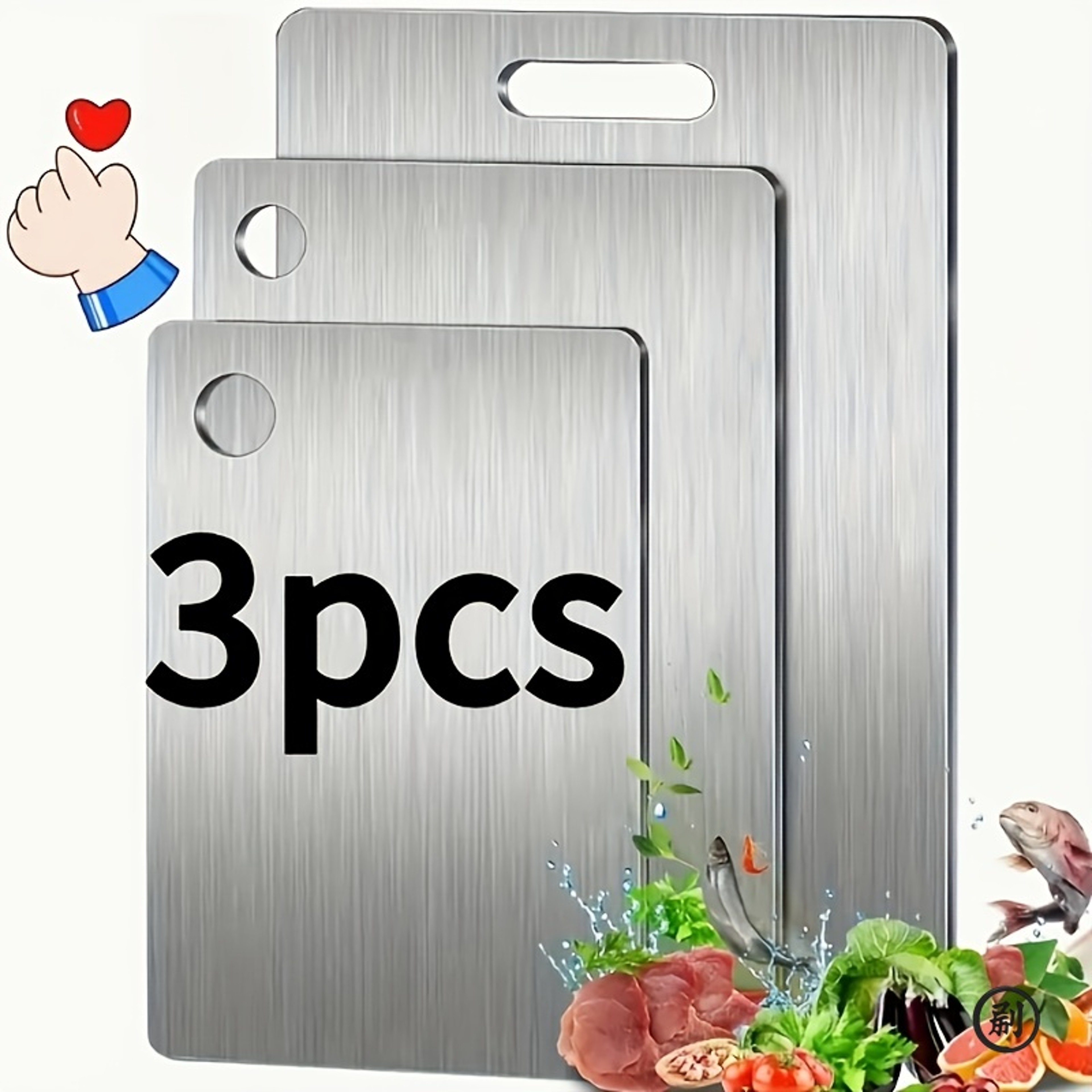Stainless Steel Cutting Boards Set BPAFree Dishwasher Safe NonSlip With Juice Groove Rustproof And  0