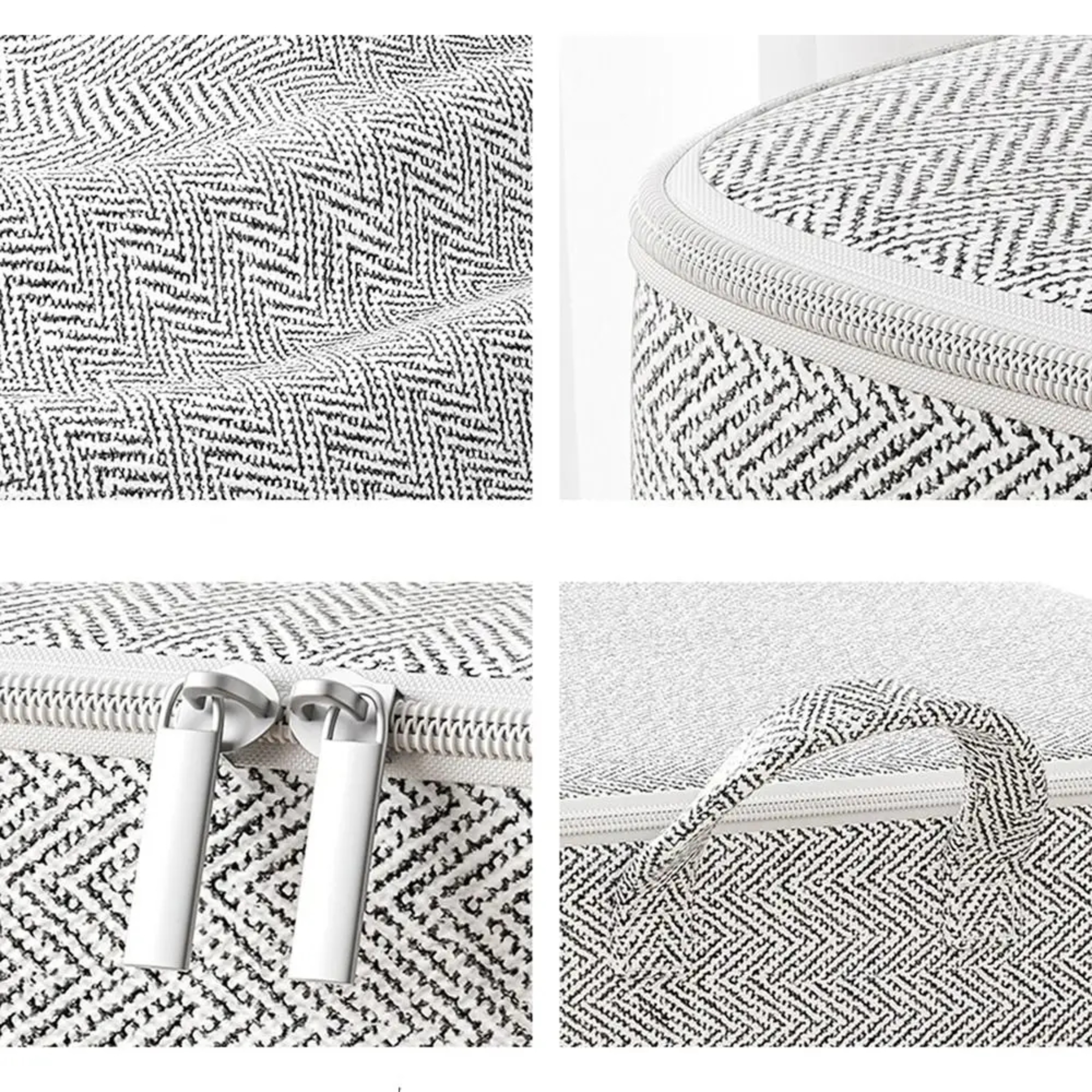 Large Capacity Nonwoven Quilt Storage Bag With Lids Zipper Foldable Dustproof Container For Clothes 3