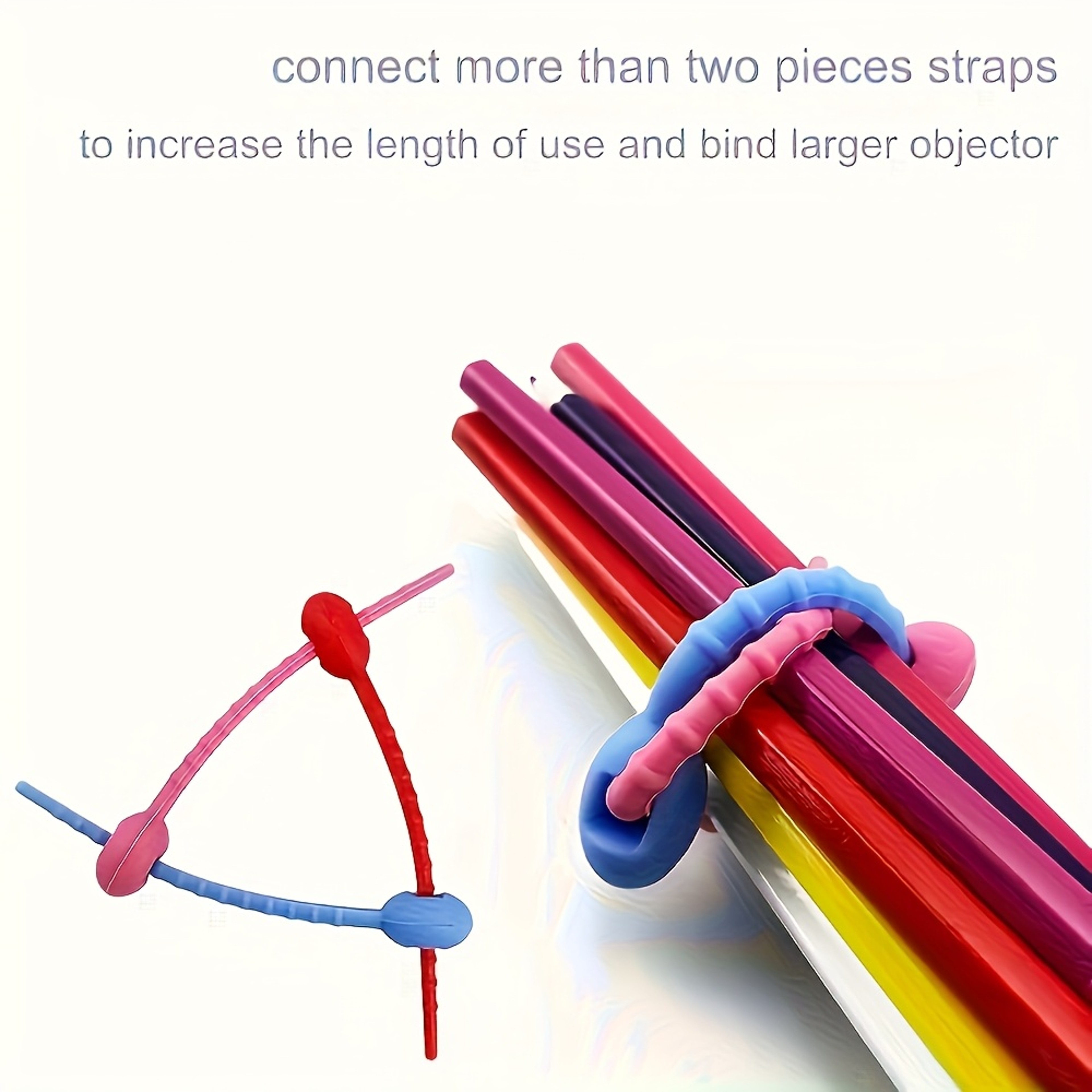 Silicone Cable Organizer Storage Tie Reusable Wire Management Zipper Tie MultiFunctional Organizer  4