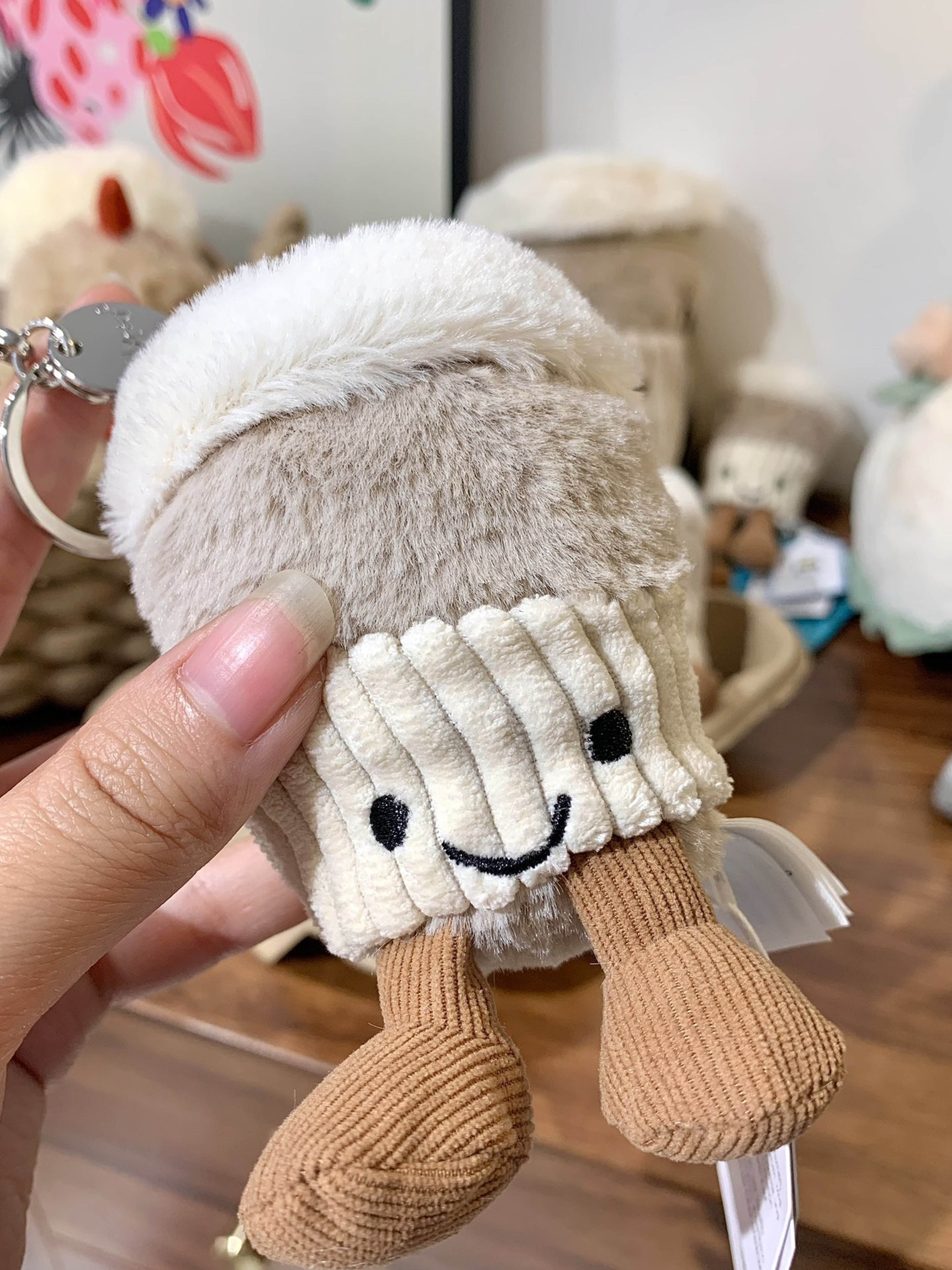 Cute Plush Toy Doll Coffee Cup Keychain Pendant Accompanying Bag Doll 0