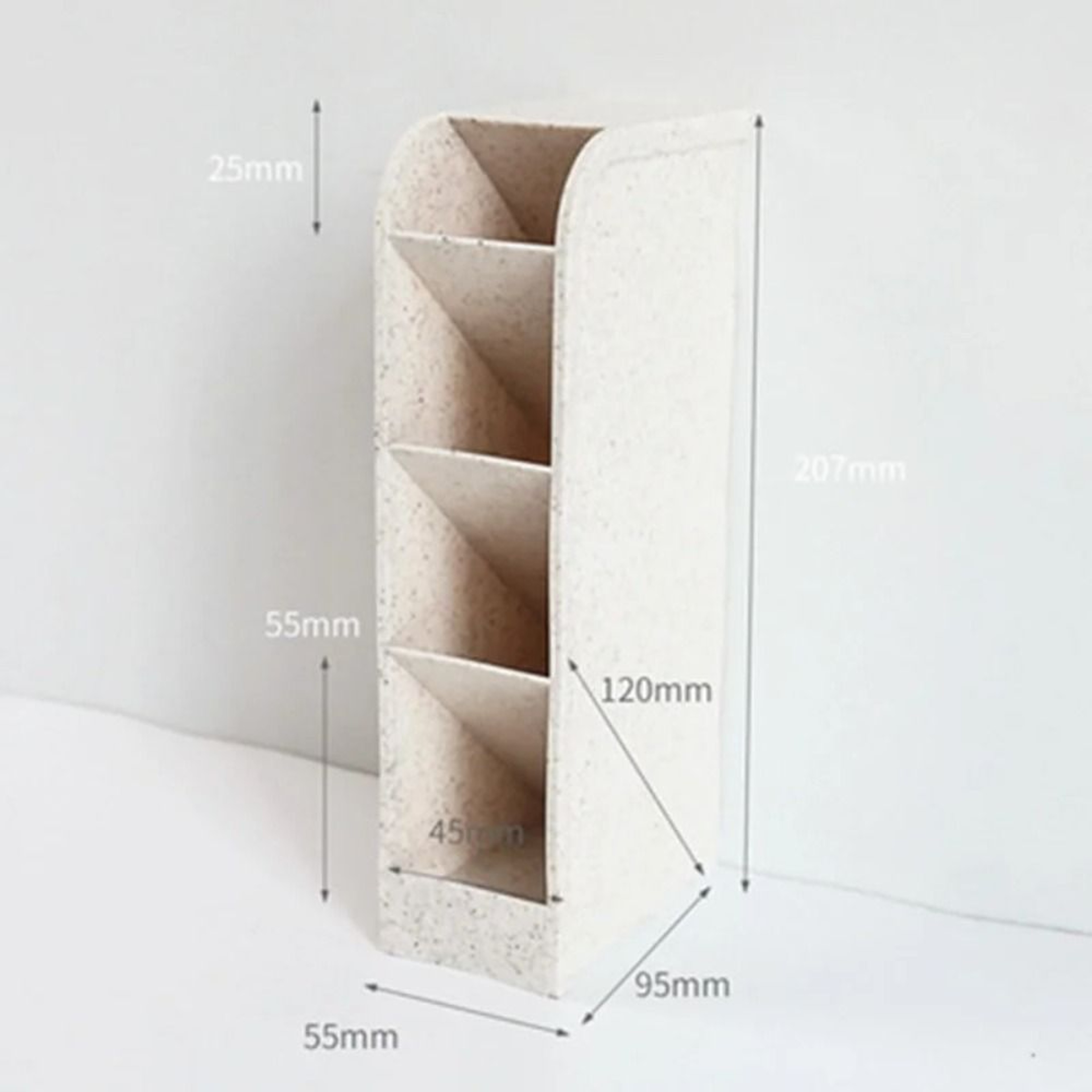 Macaron Color Grid Desktop Organizer Pen Holder Pencil Makeup Brush Storage Box School Stationery 4