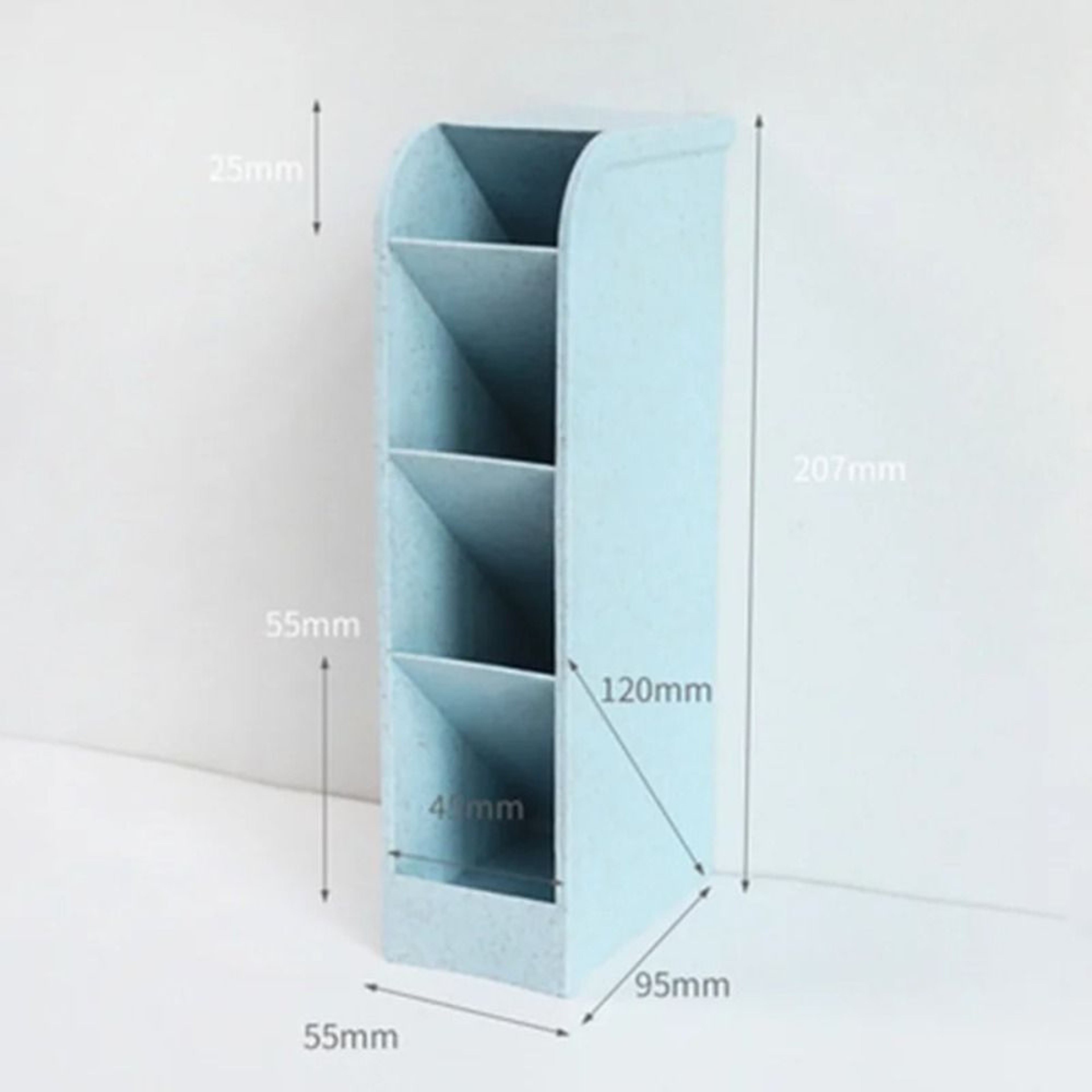 Macaron Color Grid Desktop Organizer Pen Holder Pencil Makeup Brush Storage Box School Stationery 7