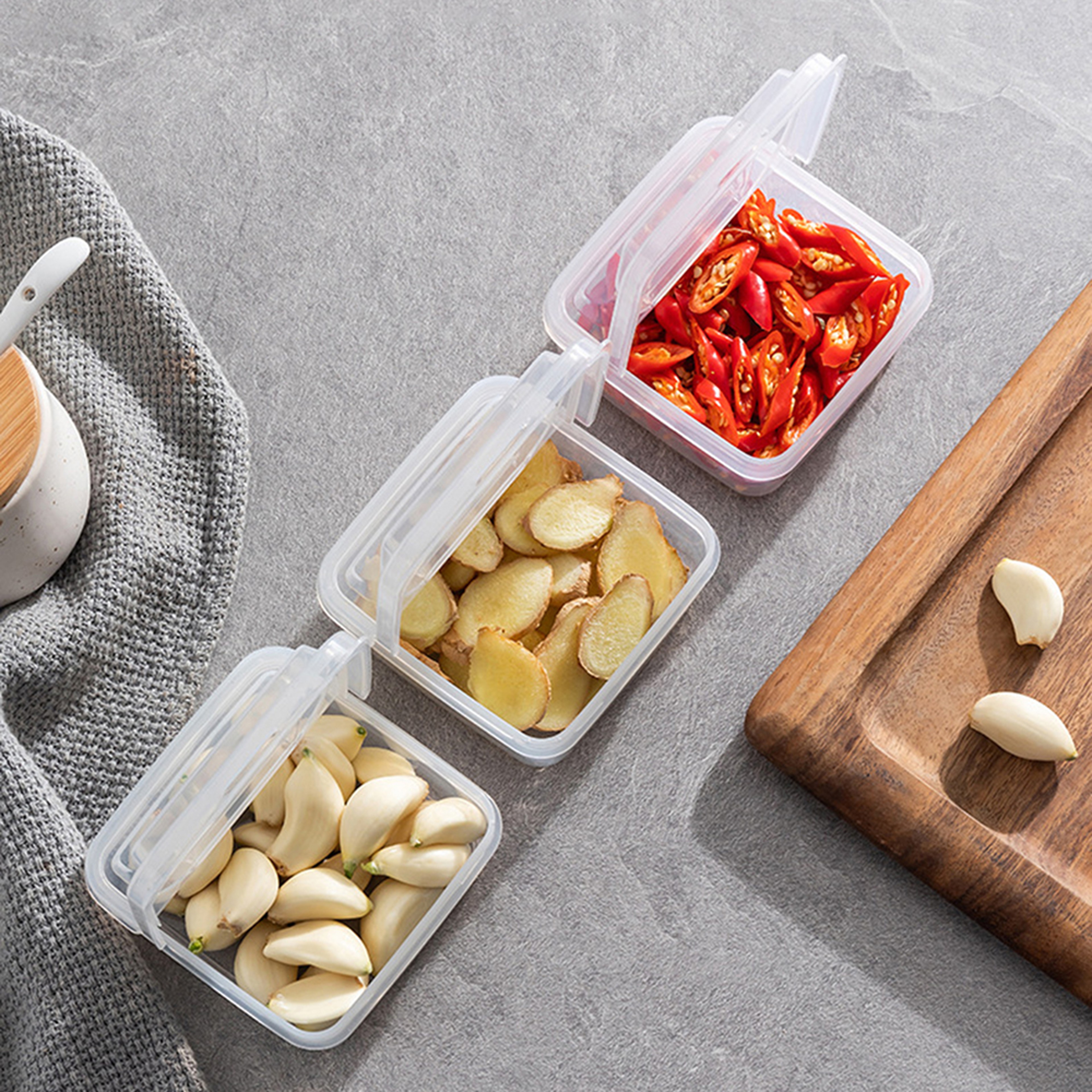 Refrigerator Butter Cheese Storage Box Fruit And Vegetable Sauce Container Transparent Box For Goin 3