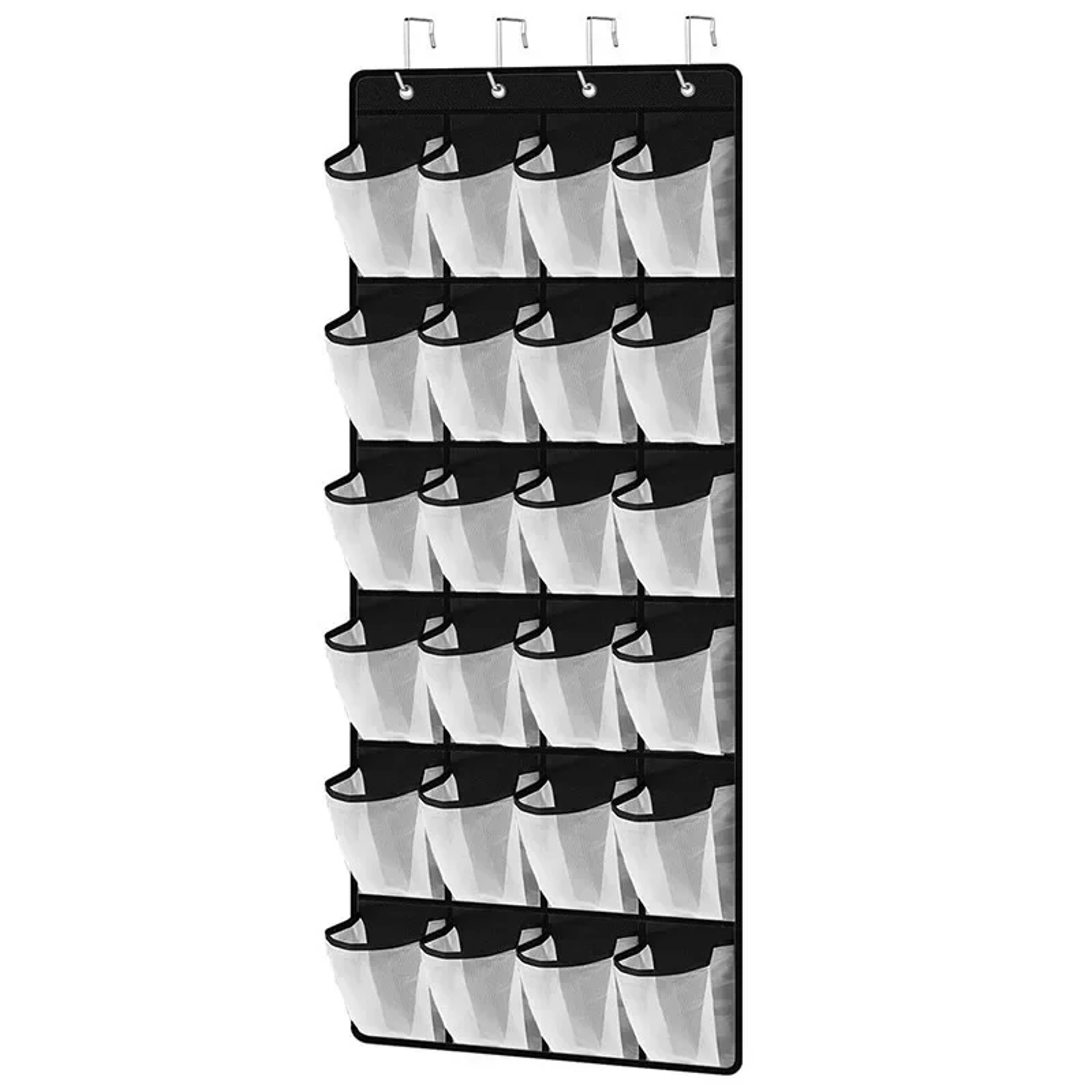 24 Mesh Pocket Wall Mounted Door Back Organizer For Shoe Storage Space Saver Rack 6