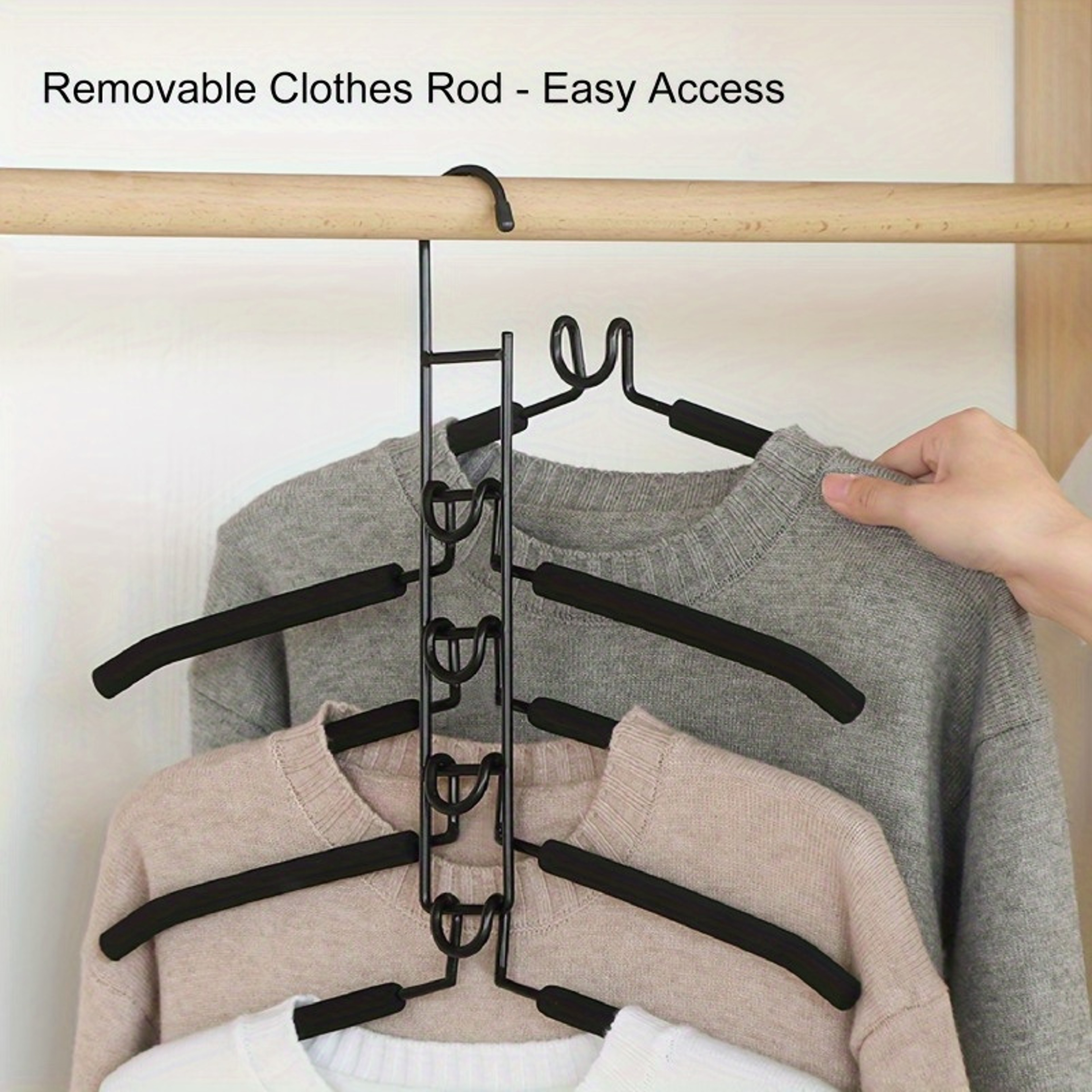 SpaceSaving Clothes Hanger HeavyDuty Metal Garment Organizer MultiLayer Closet Hanger With NonSlip  2