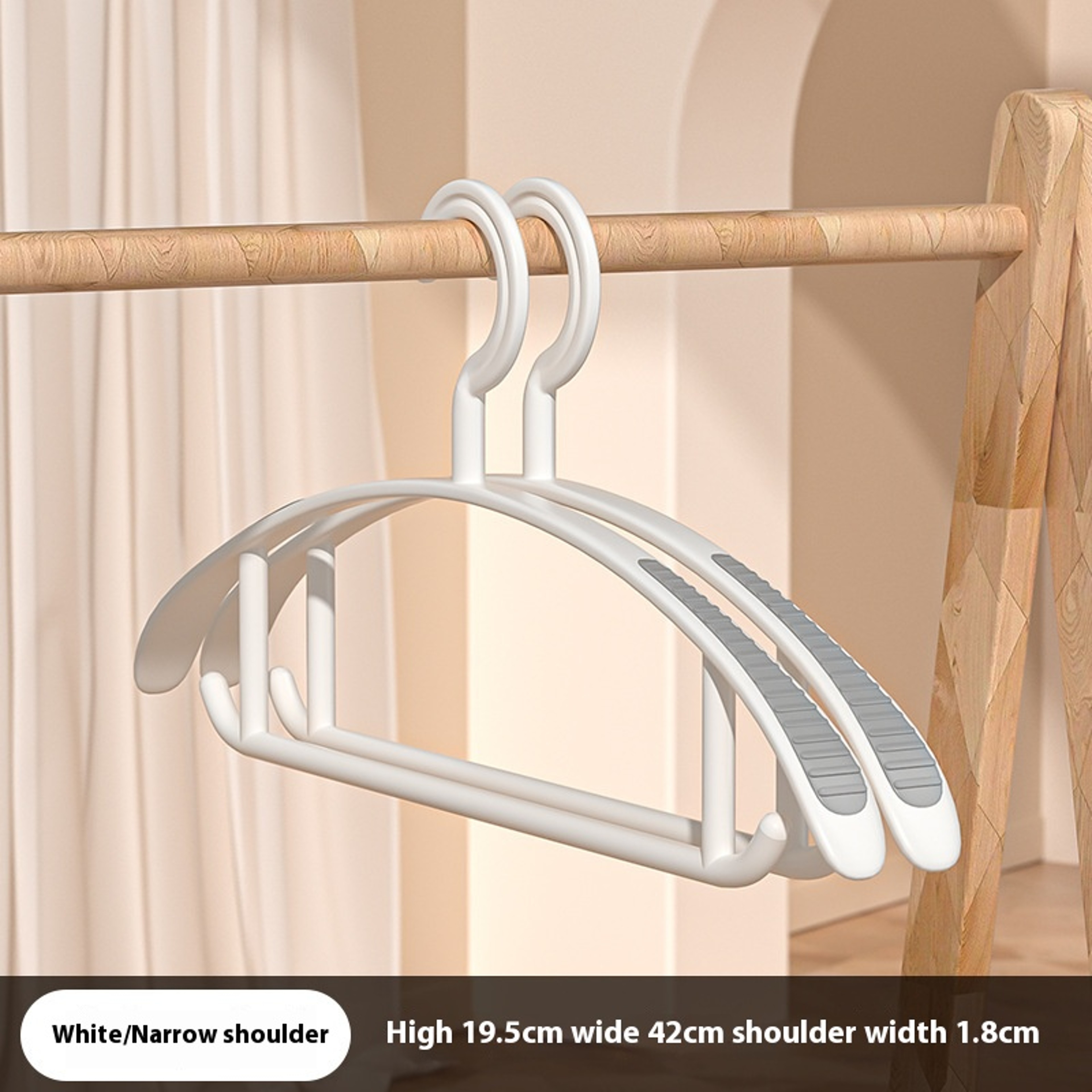 Plastic Drying Rack, Household Non-slip Hanger with Thick and Wide Shoulders for Clothes – view 10