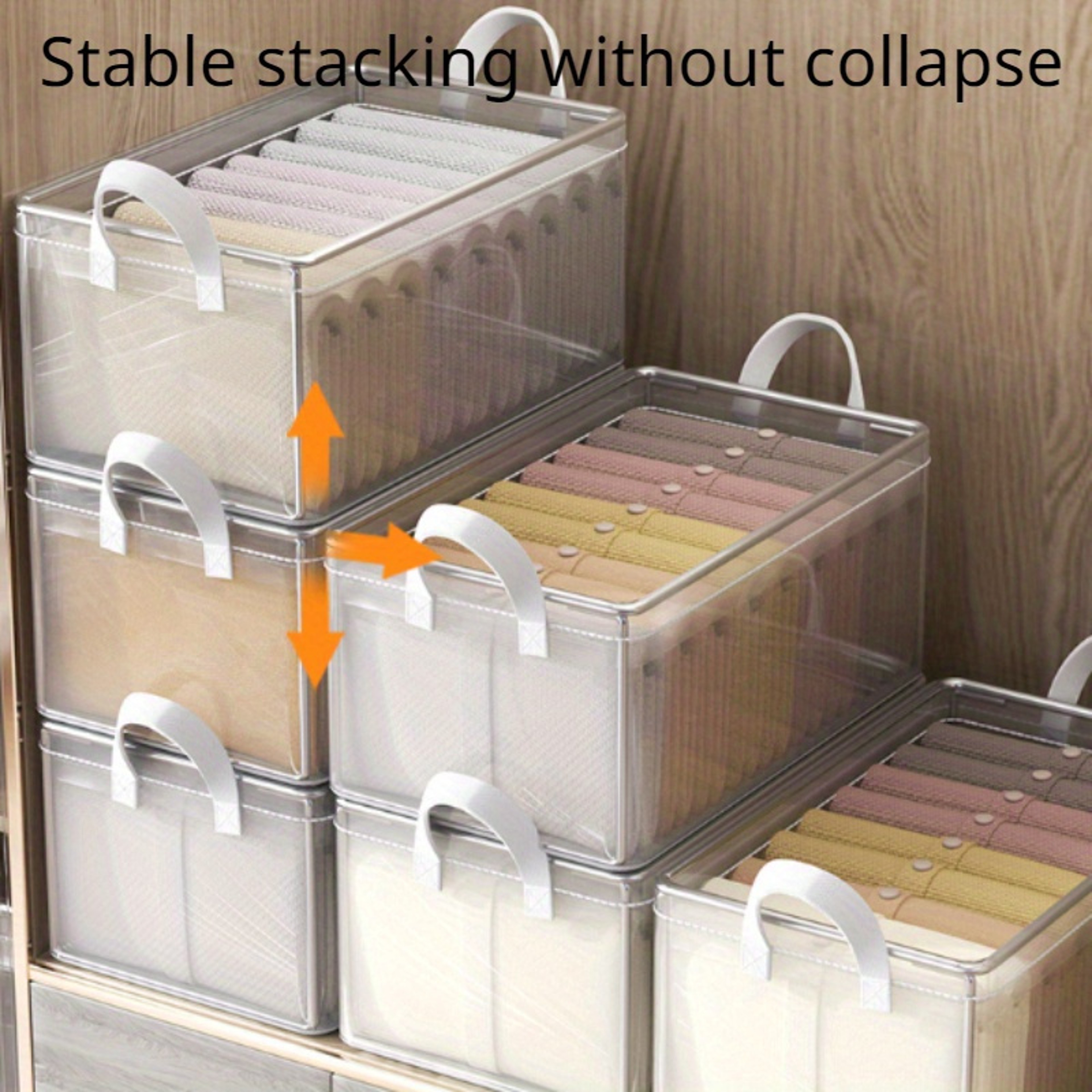 Waterproof Transparent PVC Storage Box, Solid Steel Frame Underwear Basket, Ideal for Home and Dormitory Use – view 6