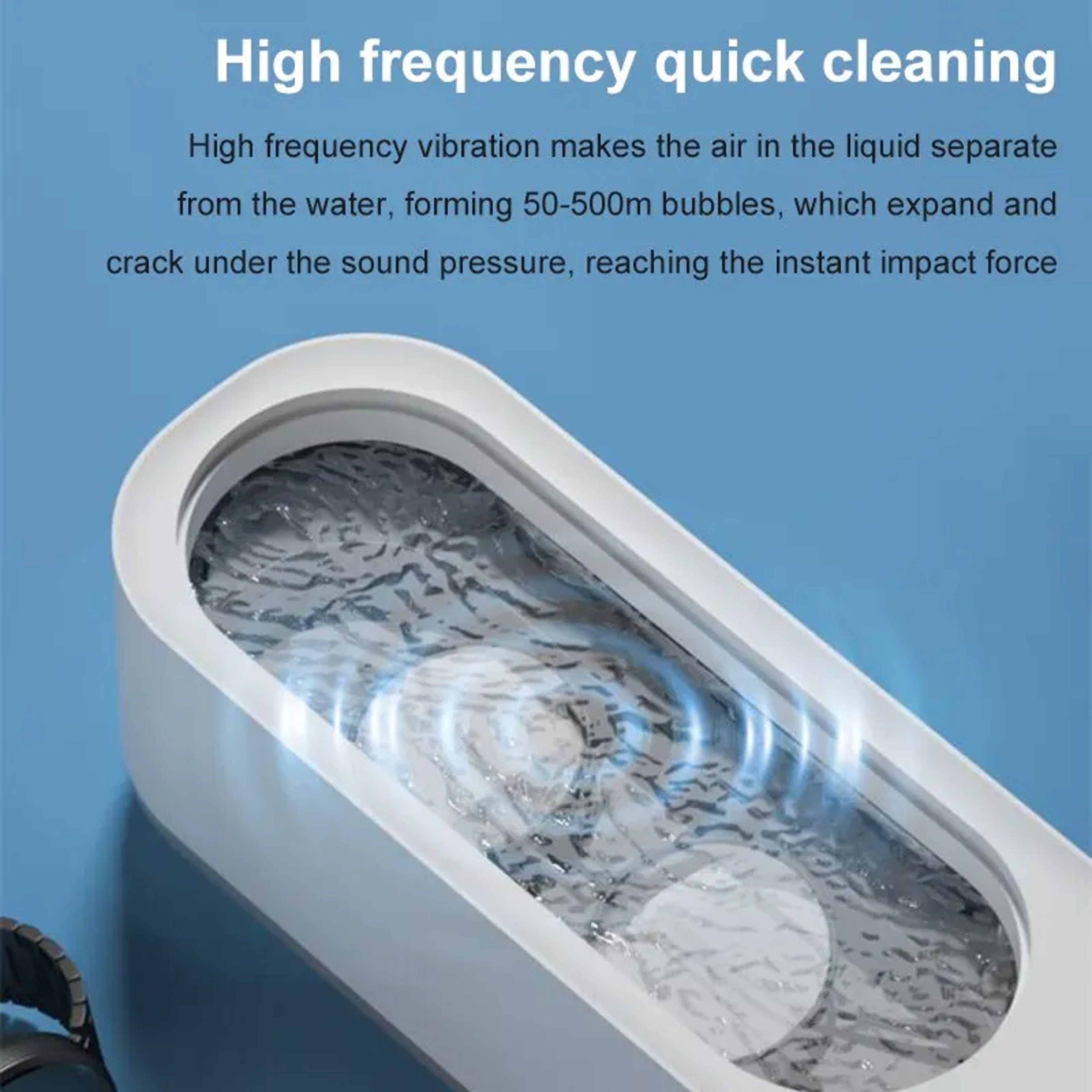 Vibration Cleaning Machine Multifunctional Cleaner For Jewelry Watches Teeth Contact Lenses 3