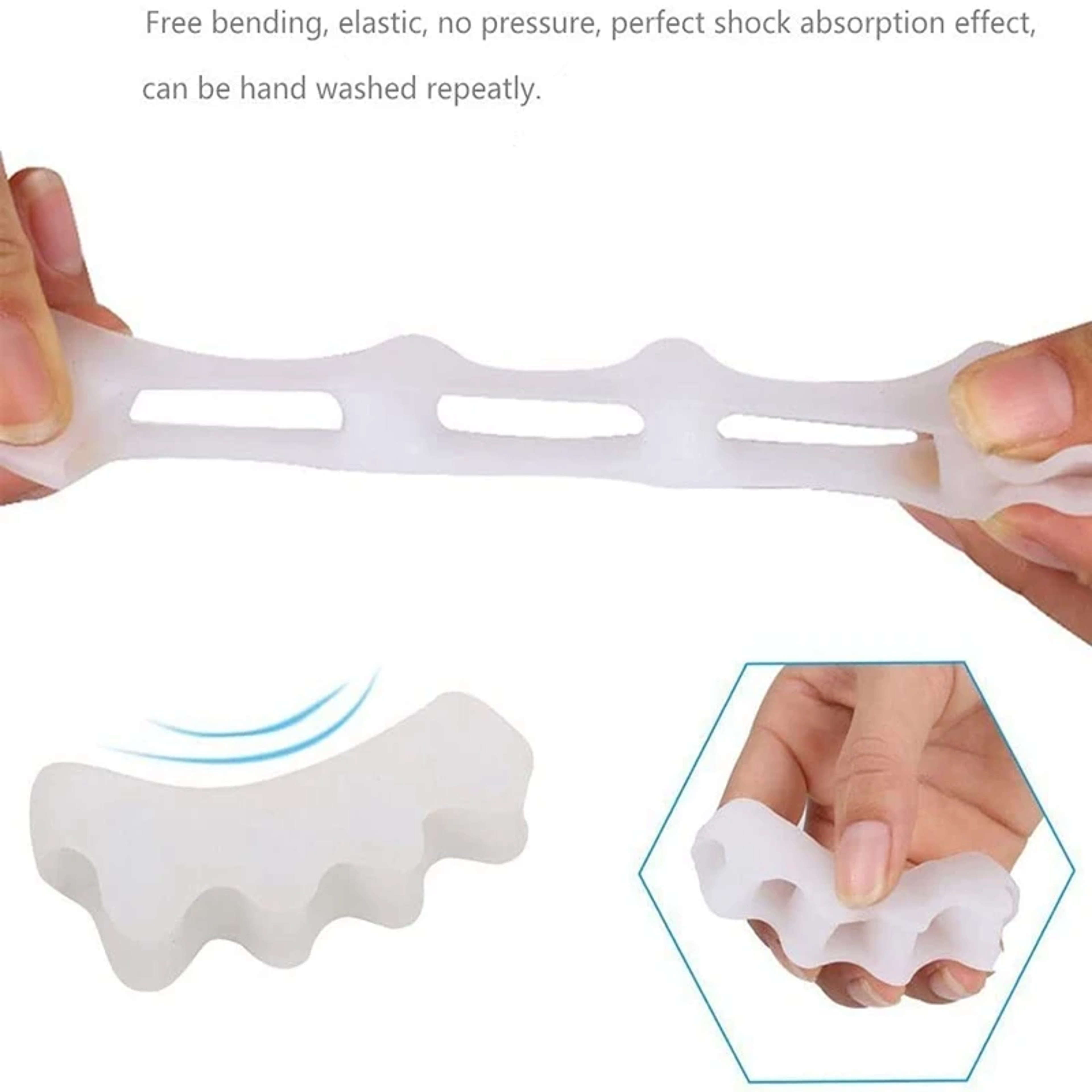 Gel Silicone Toe Separator Protective Bunion Yoga Hammer Toes Corrector Straighteners For Women Men 4