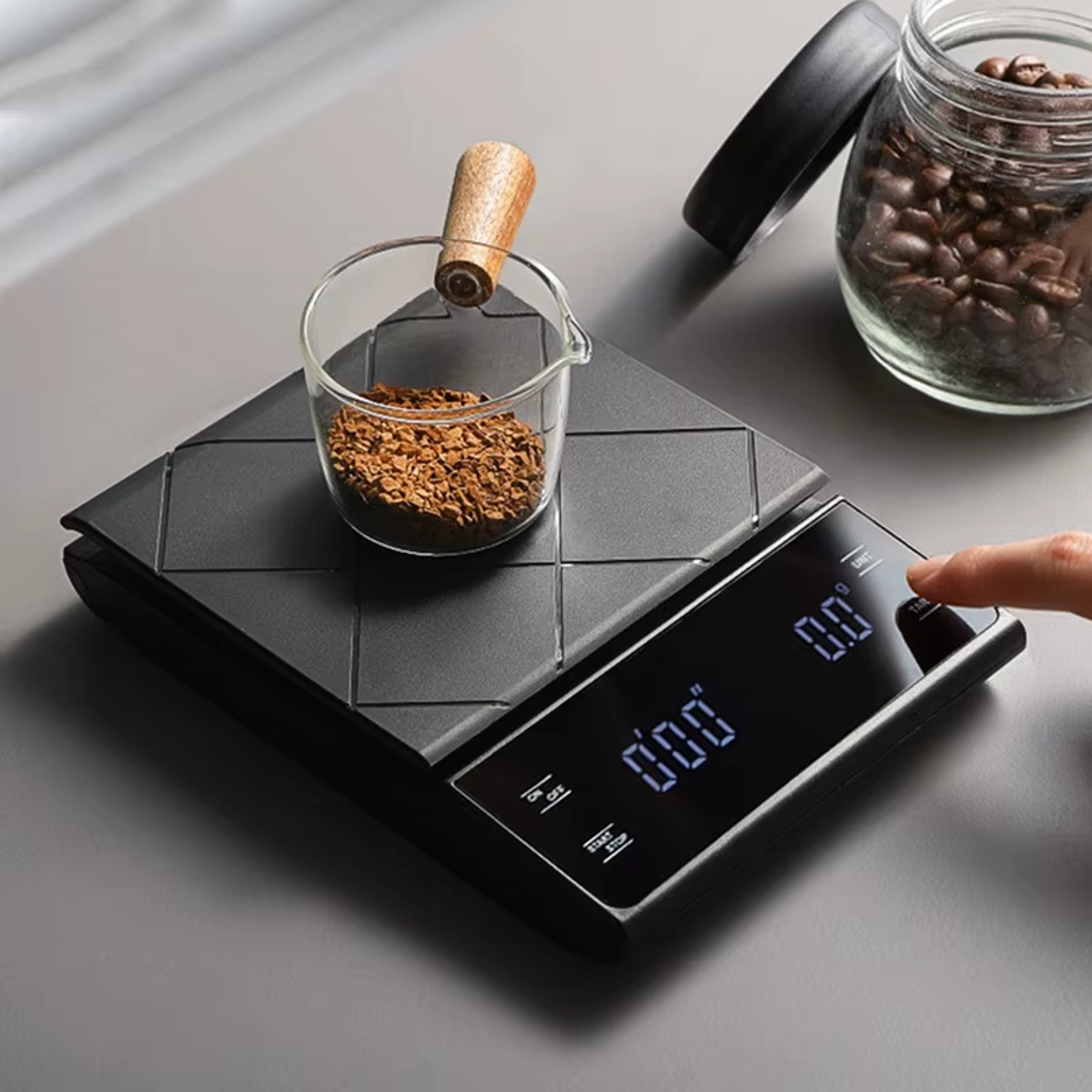 High Precision Digital Kitchen Weight Grams Scale With Timer Portable Coffee Balance for Food Espresso Tools – view 1