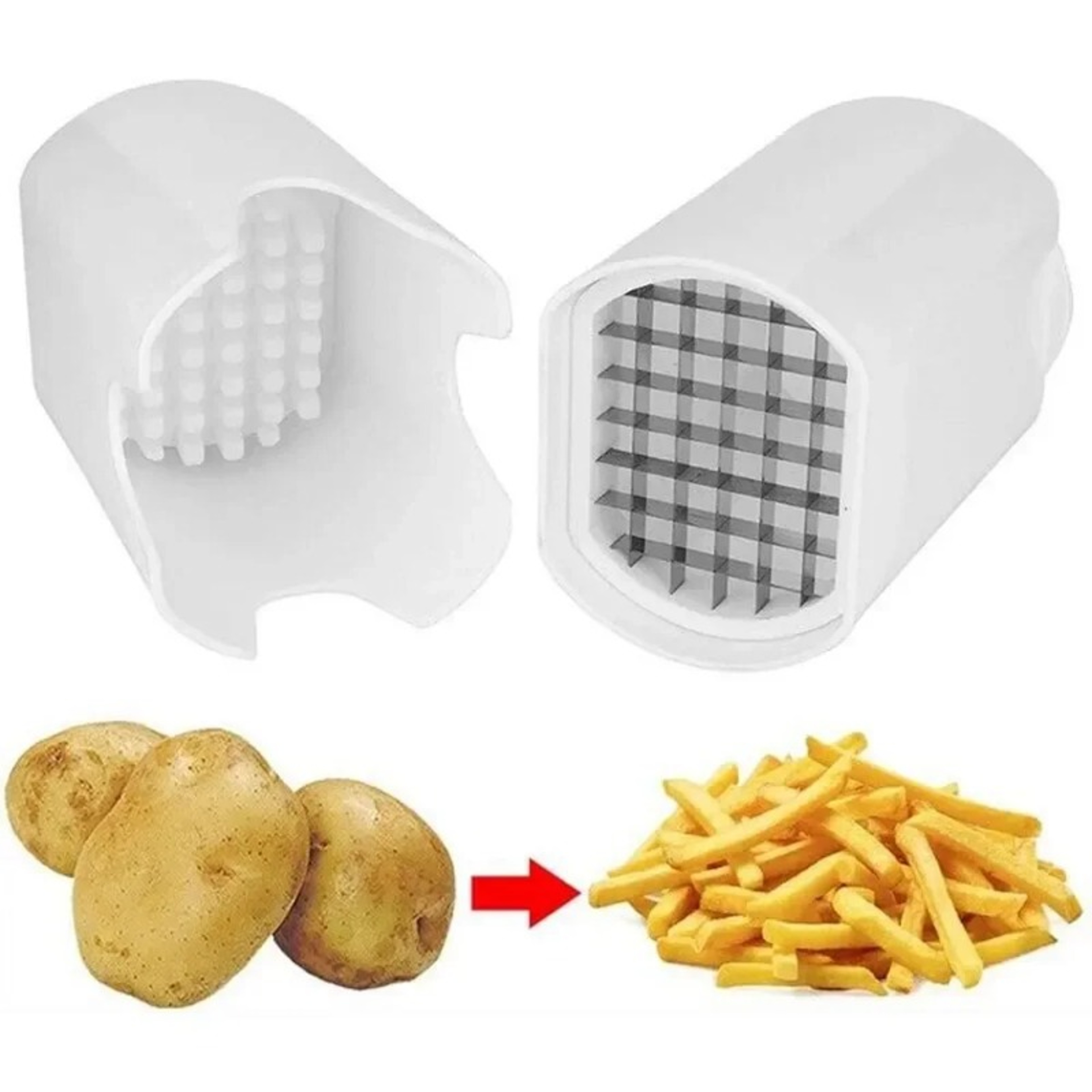 Natural Cut French Fry Cutter Potato Veggie Dicer Vegetable Sheet Slicer Kitchen Tool Durable 4