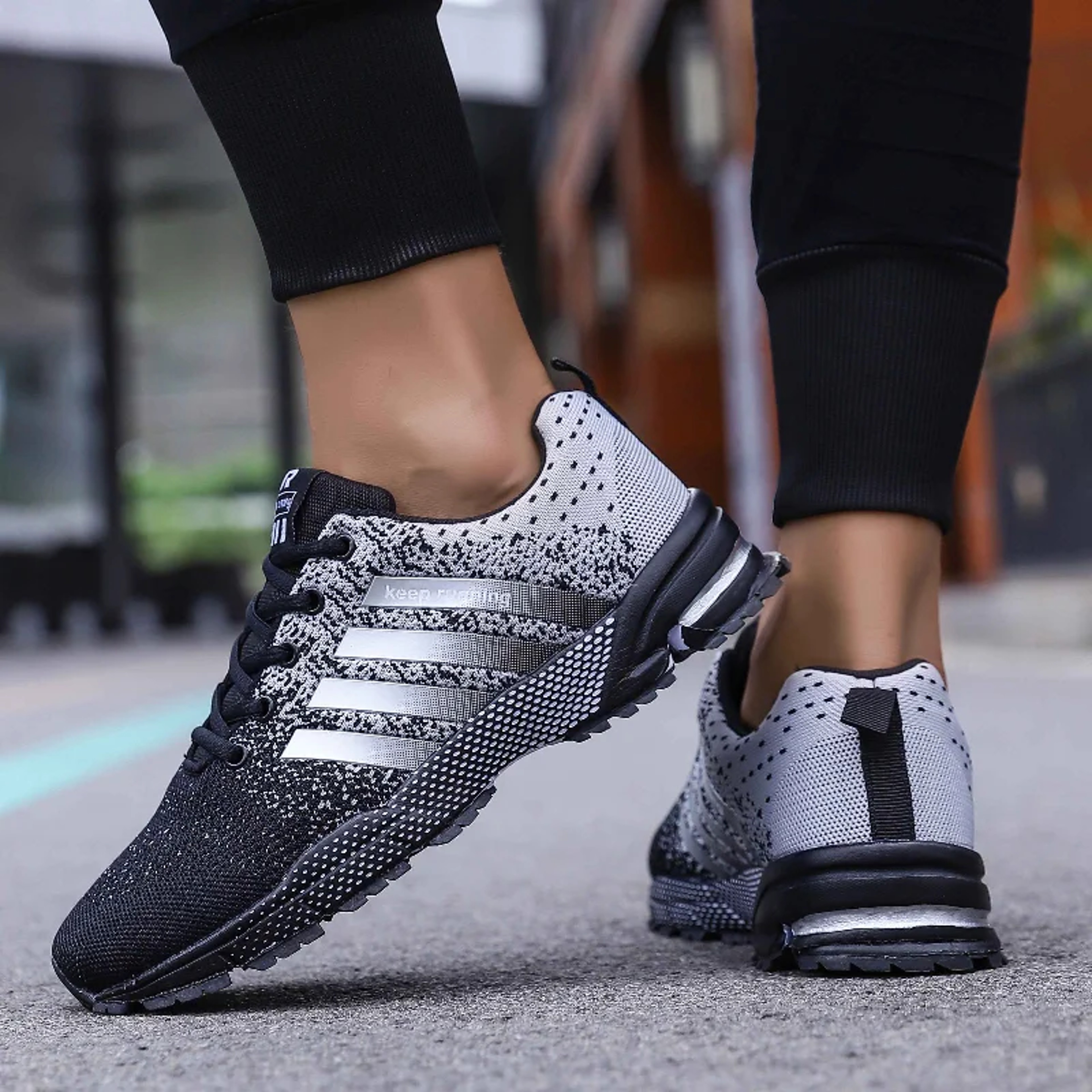 Mens Mesh Sneakers For Running Breathable And Lightweight Jogging Trainers Comfortable Outdoor Gym  3