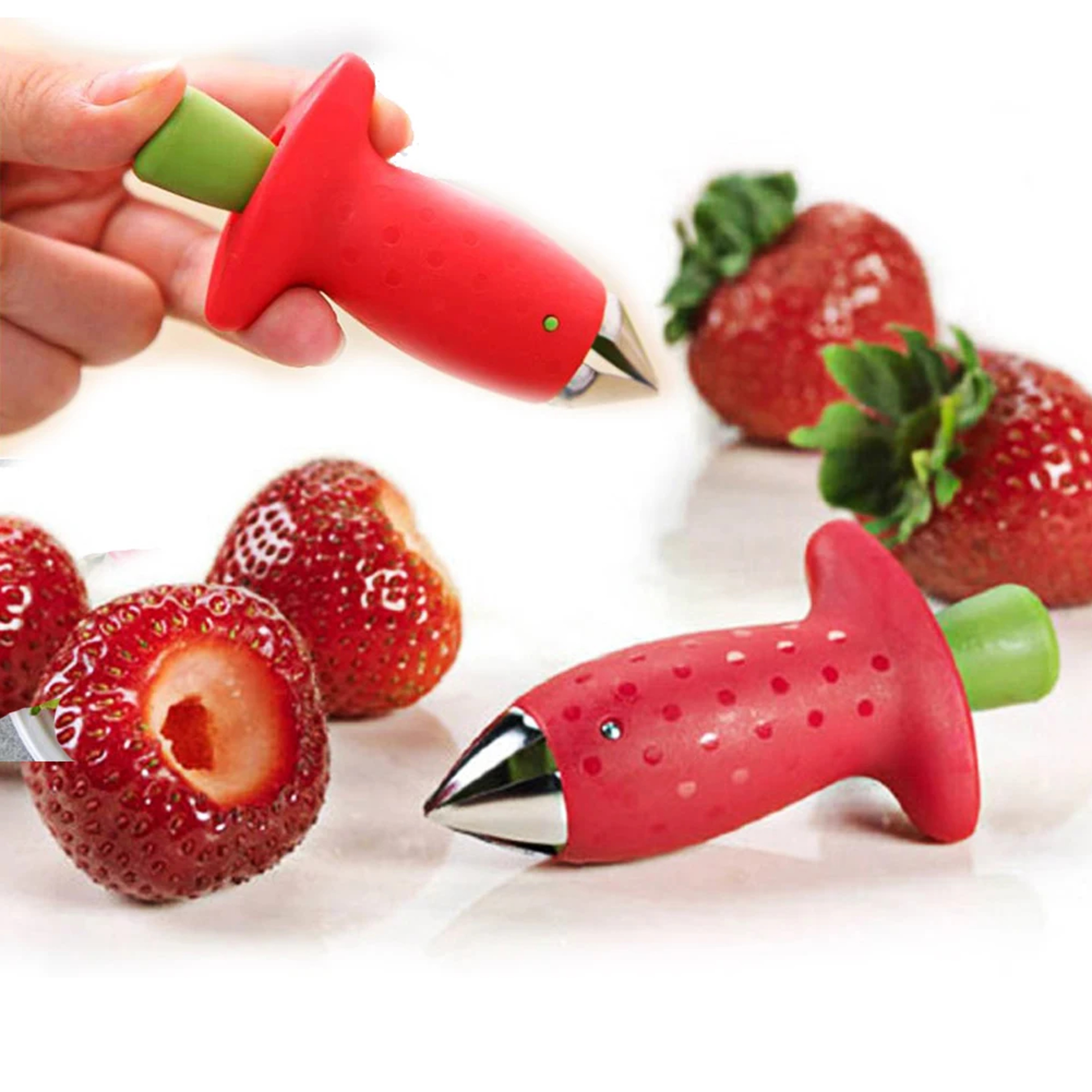 Strawberry Leaf Cleaner Pineapple Cutter Tomato Stalk Remover Kitchen Fruit Knife Accessories 1