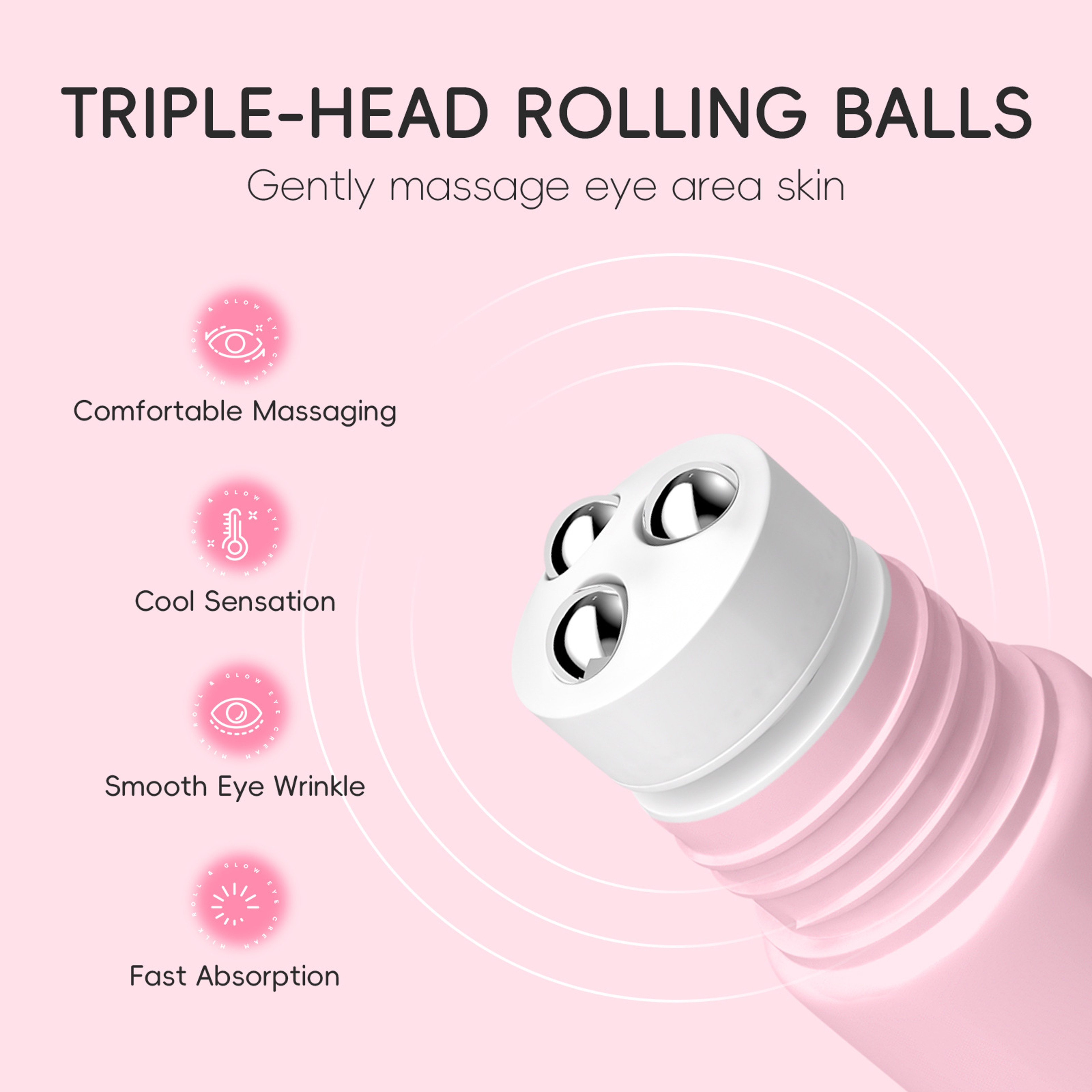 Hyaluronic Acid Sakura Eye Serum Roller for Dark Circles Moisturizing Cream Skin Care Treatment – view 6