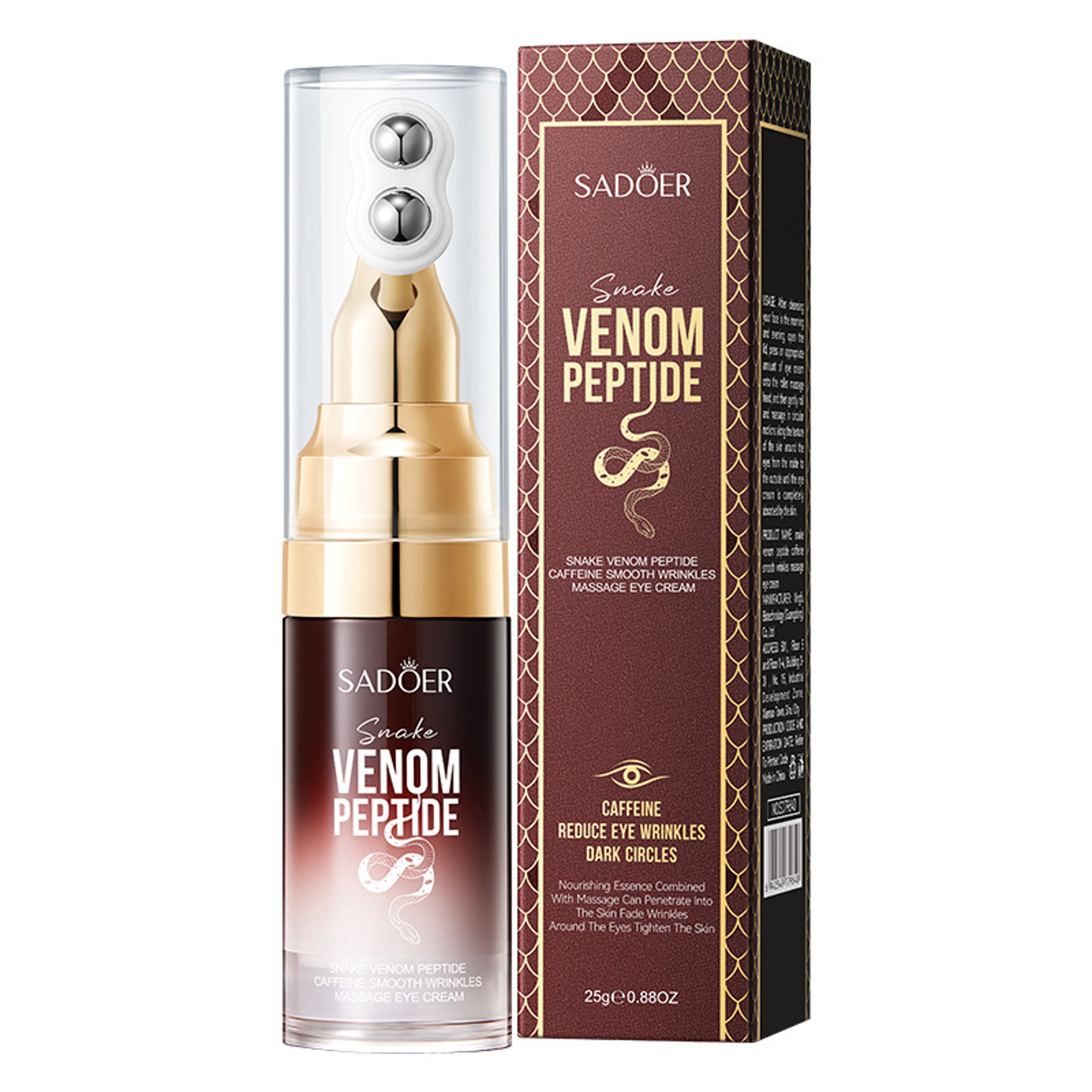Anti Aging Snake Venom Peptide Caffeine Eye Cream Anti Wrinkle Dark Circles Care 4