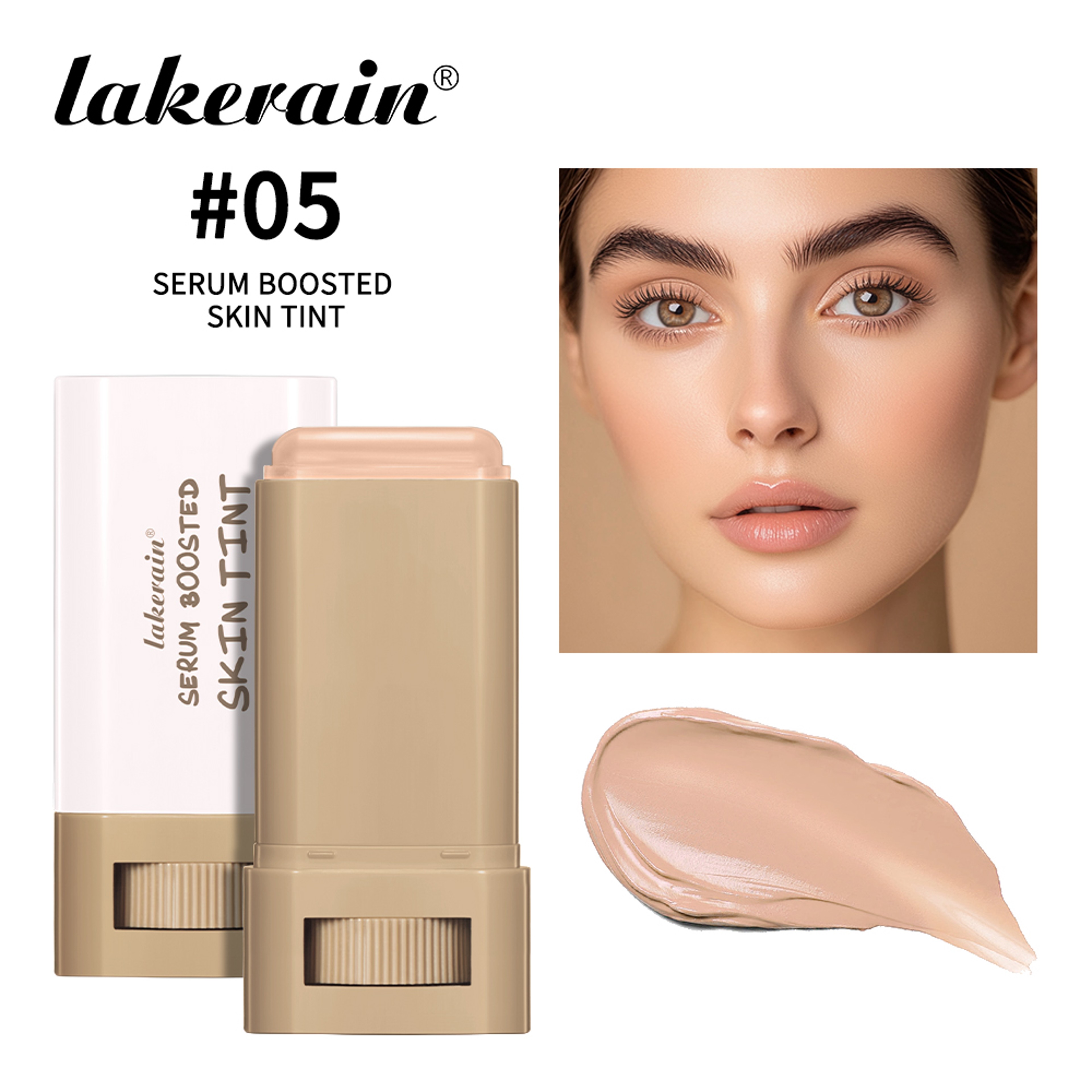 Waterproof Skin Tint Stick Nourishing Solid Tinted Serum Balm Foundation Face Contour Stick Makeup 8