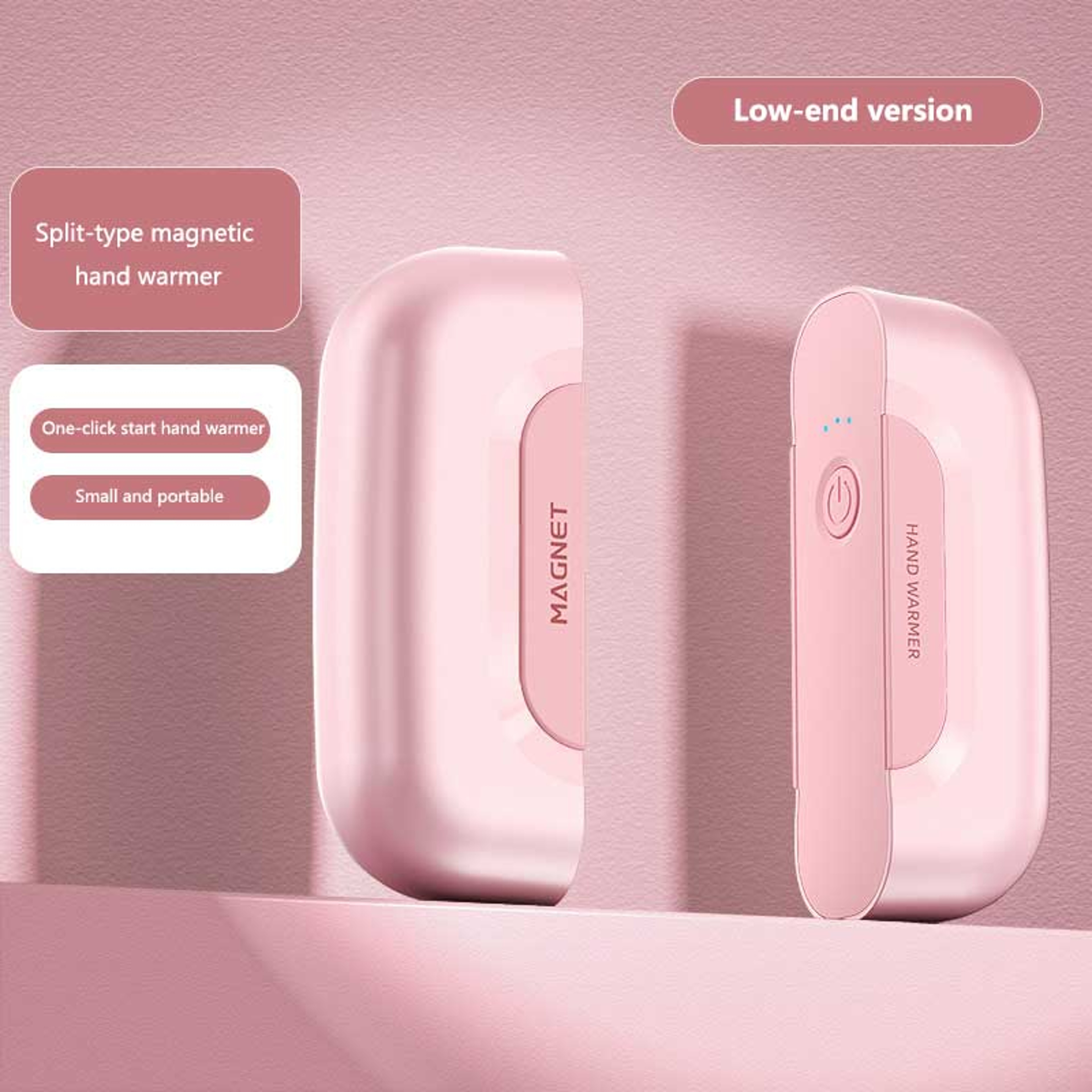 Mini Portable USB Rechargeable Magnetic Hand Warmer Digital Display Fast Charging Pocket Heater 5