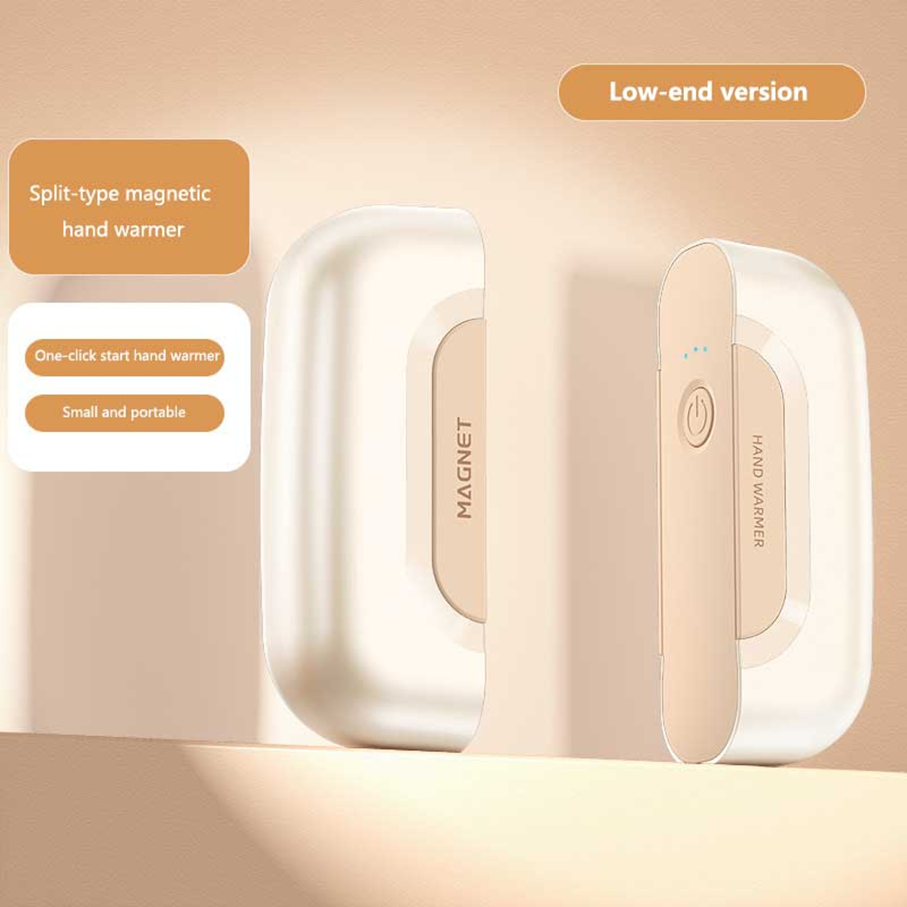 Mini Portable USB Rechargeable Magnetic Hand Warmer Digital Display Fast Charging Pocket Heater 3