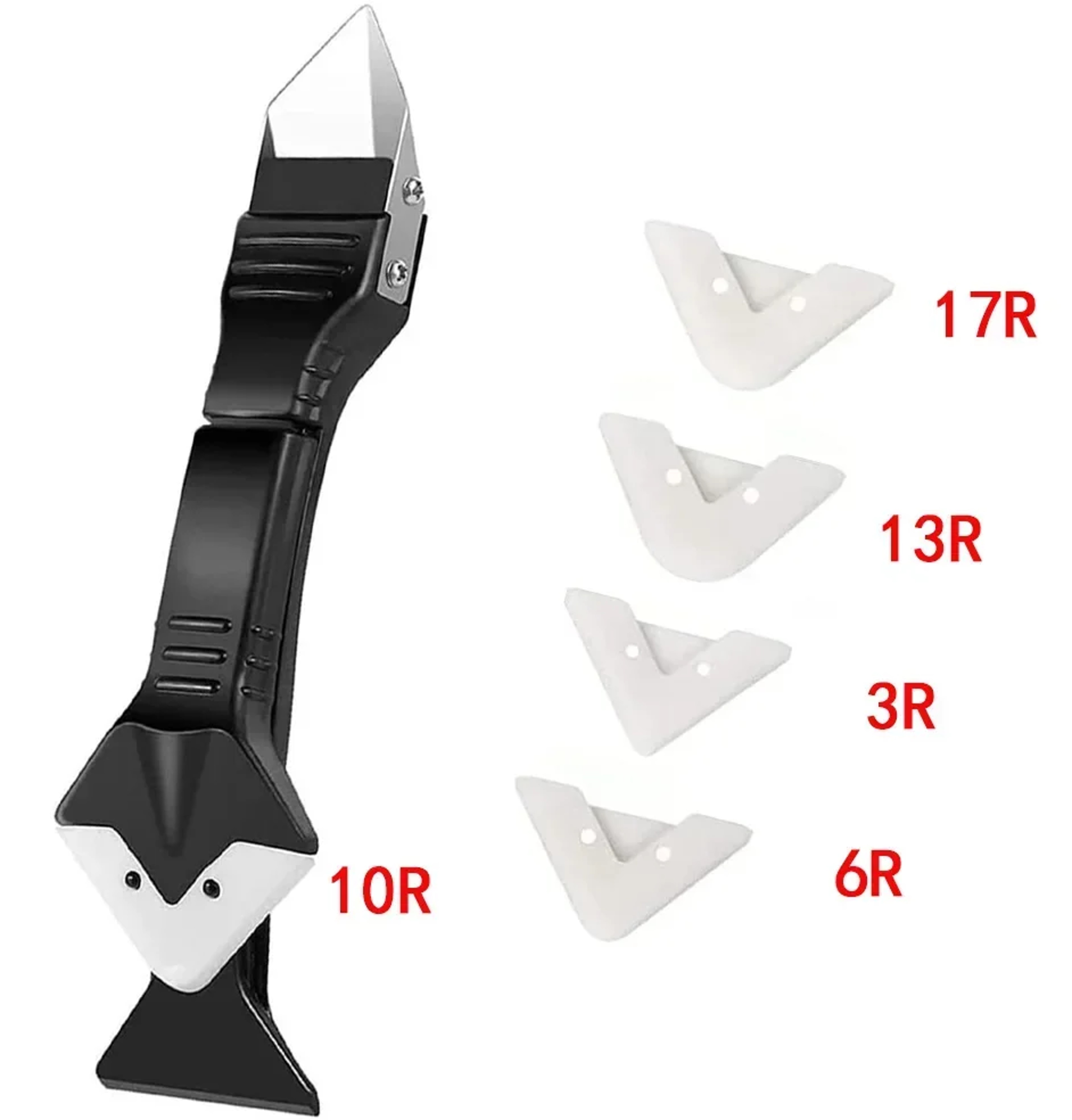 Caulking Finisher Silicone Scraper Smooth Remover Tool Set For Grout And Mould Removal 6