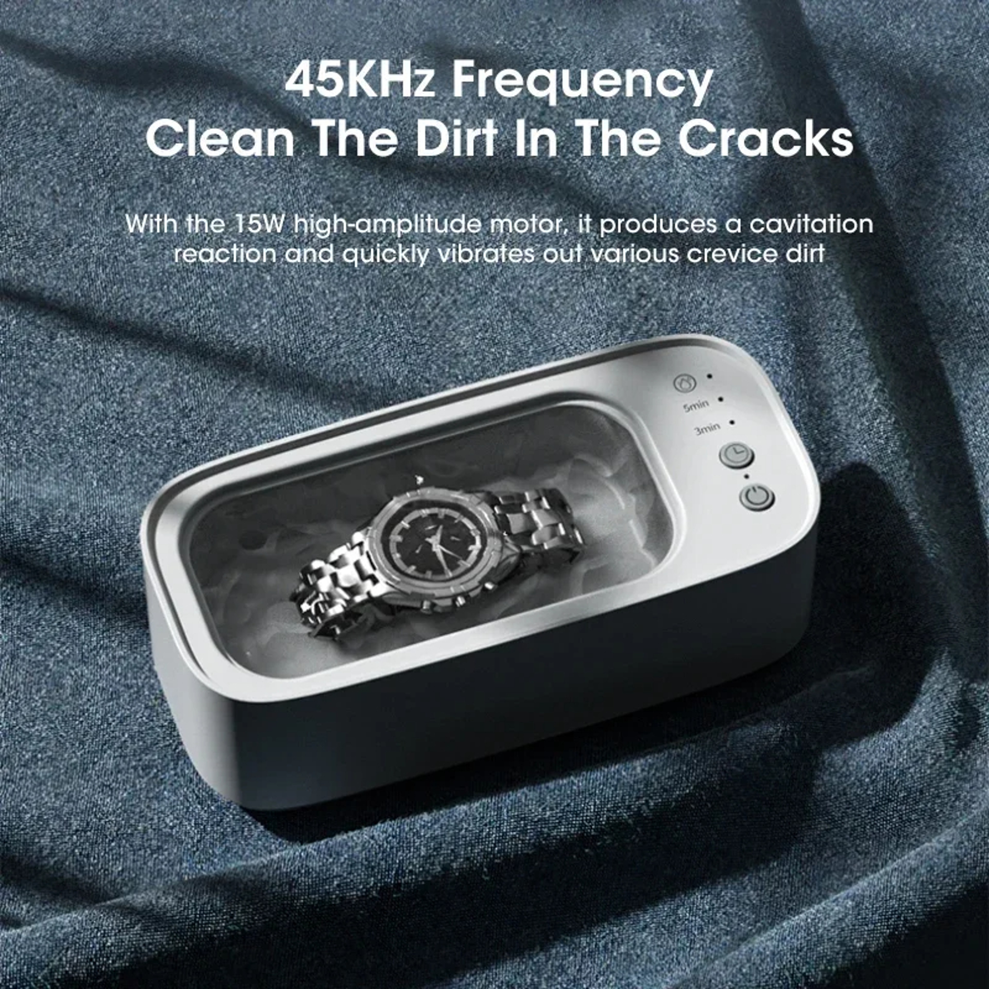 Mini Ultrasonic Cleaning Machine Adjustable Highfrequency Vibration For Glasses Jewelry Pacifier Ti 2