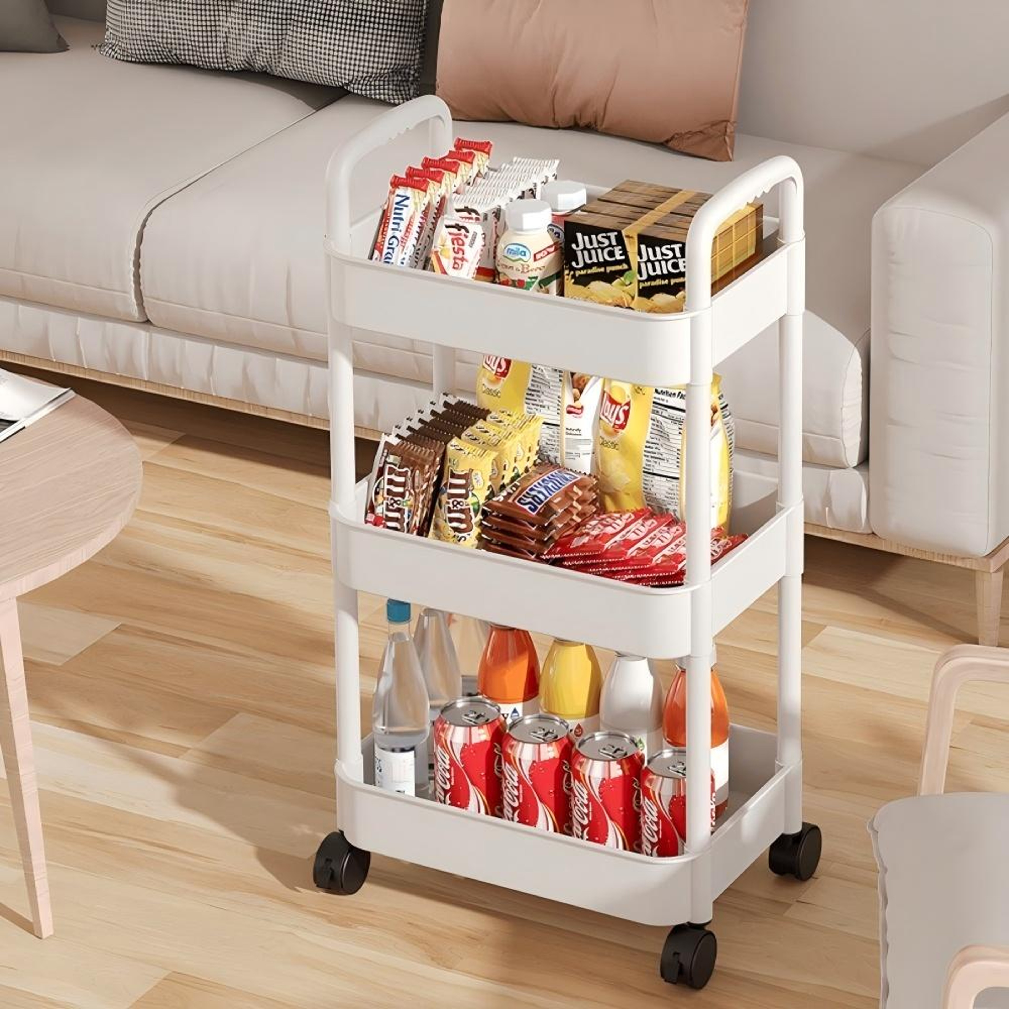 Multi-Functional Kitchen Storage Cart, Household Cart Floor Storage With Wheels, Movable Storage Rack, Multi-Scene – view 1