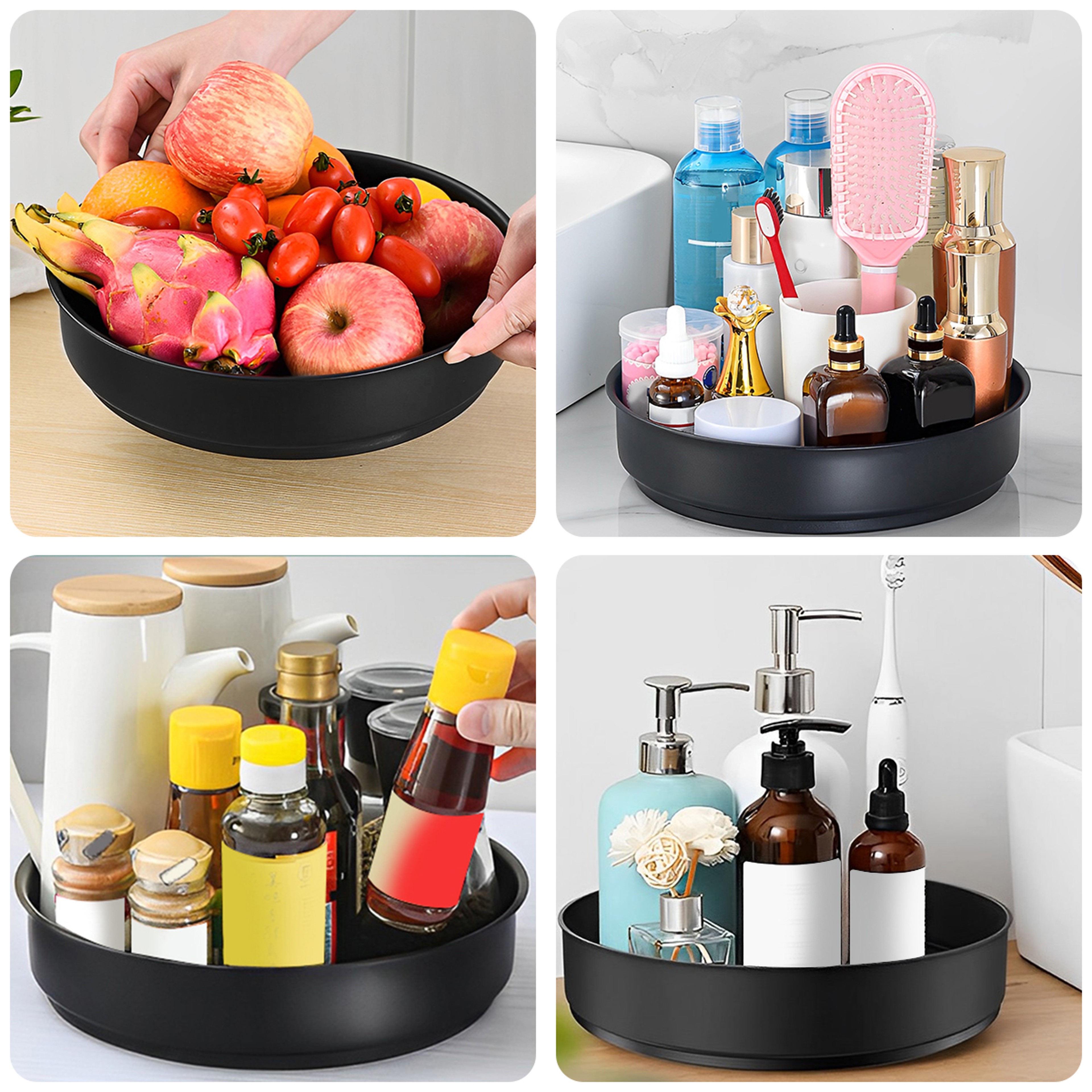 Multifunction Stainless Steel Layer Turntable Organizer Rotating Spice Rack Kitchen Accessories Dec 5