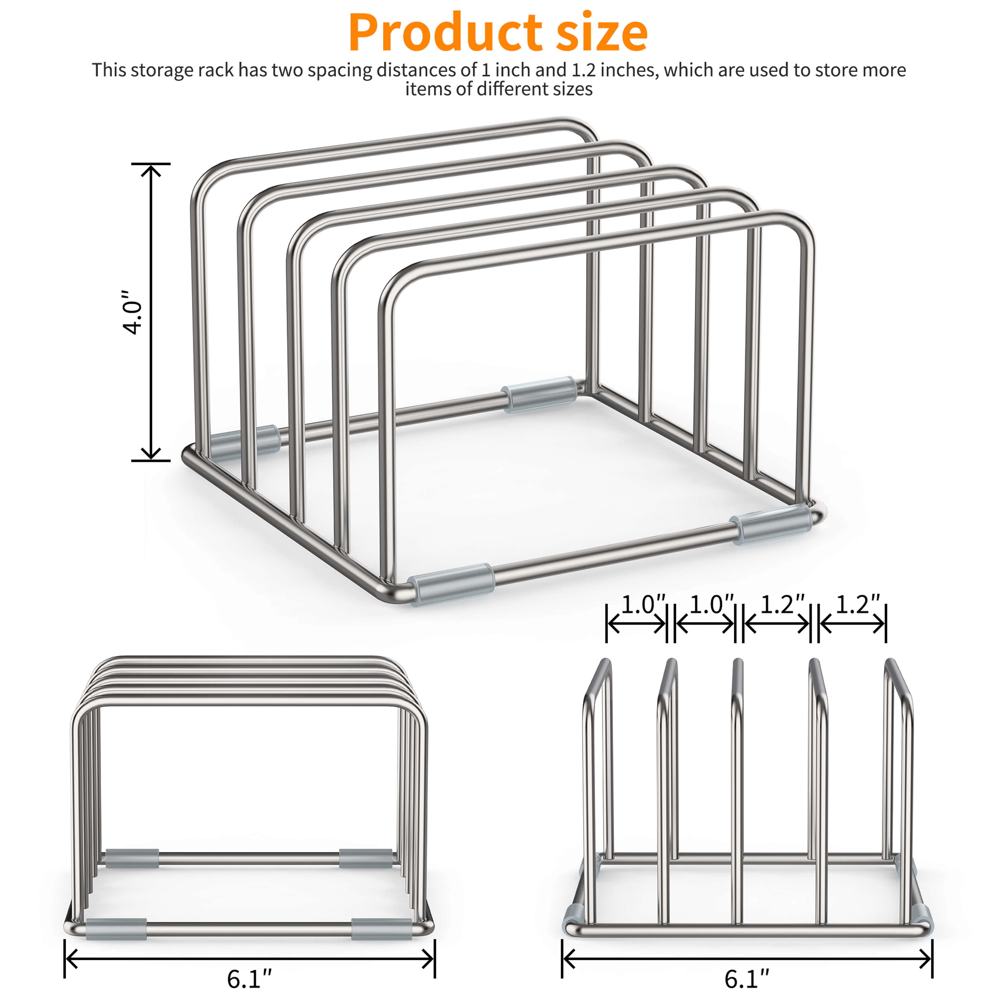 Chopping Board Storage Rack Stainless Steel Cutting Board Stand Cutting Board Holder 5