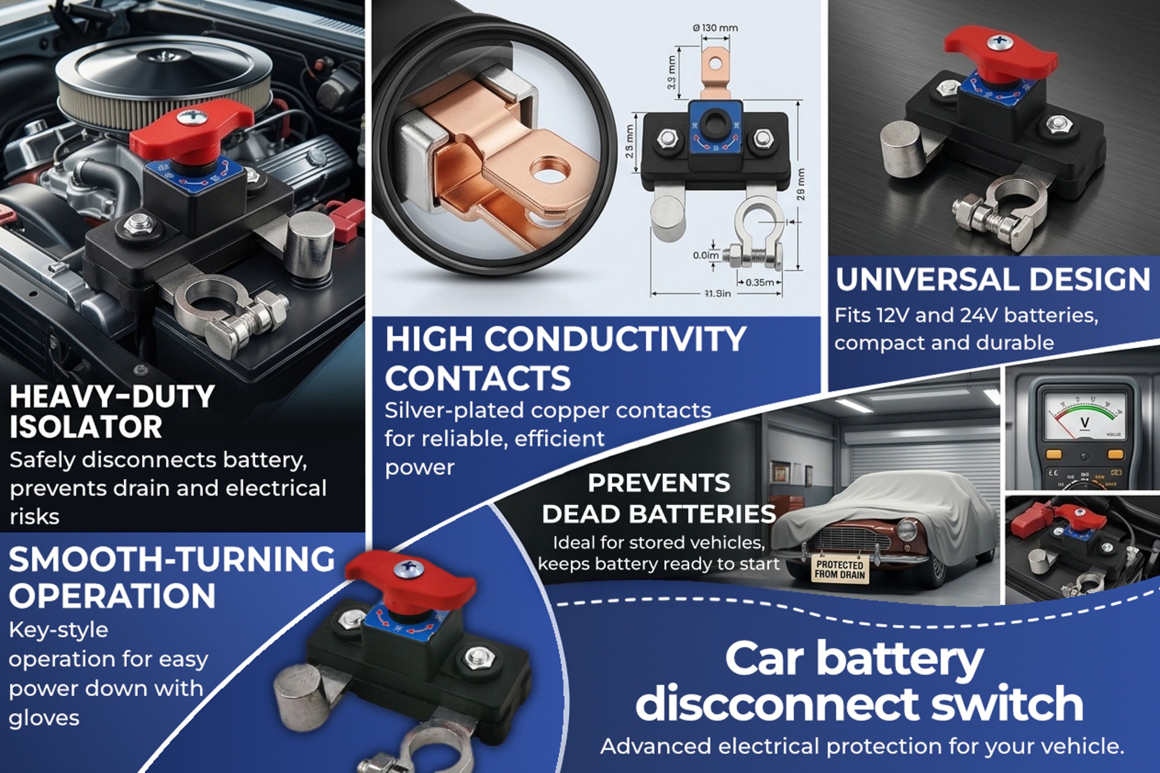 High-Performance Car Battery Cut Off Switch – Reliable Isolator Cut-off for Power Terminal Safety – view 21