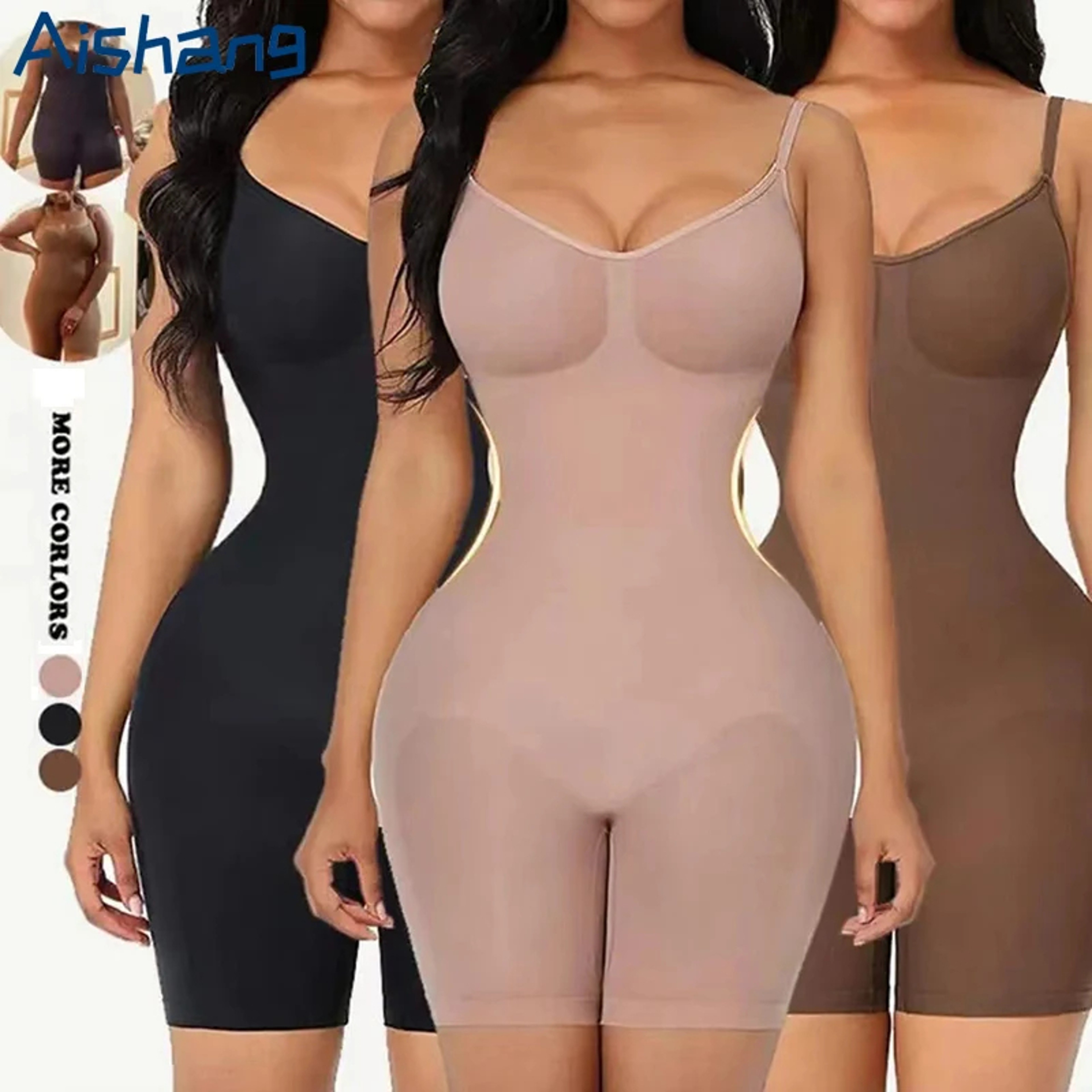 Women Bodysuit Shapewear Tummy Control Full Body Shaper Slimming Sheath Butt Lifter Push Up Thigh Sl