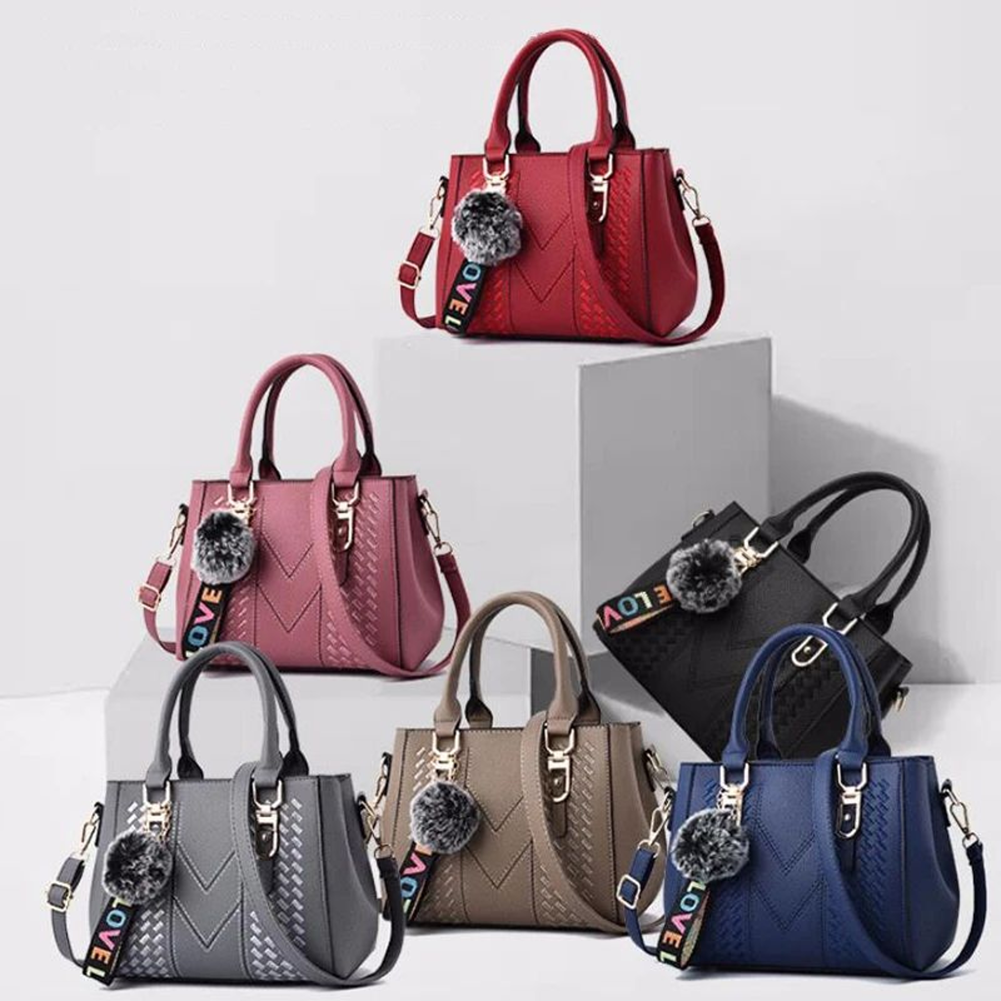 Women Leather Handbag Noble Curve Casual Shoulder Bag Stylish Sac A Main For Daily Use 3