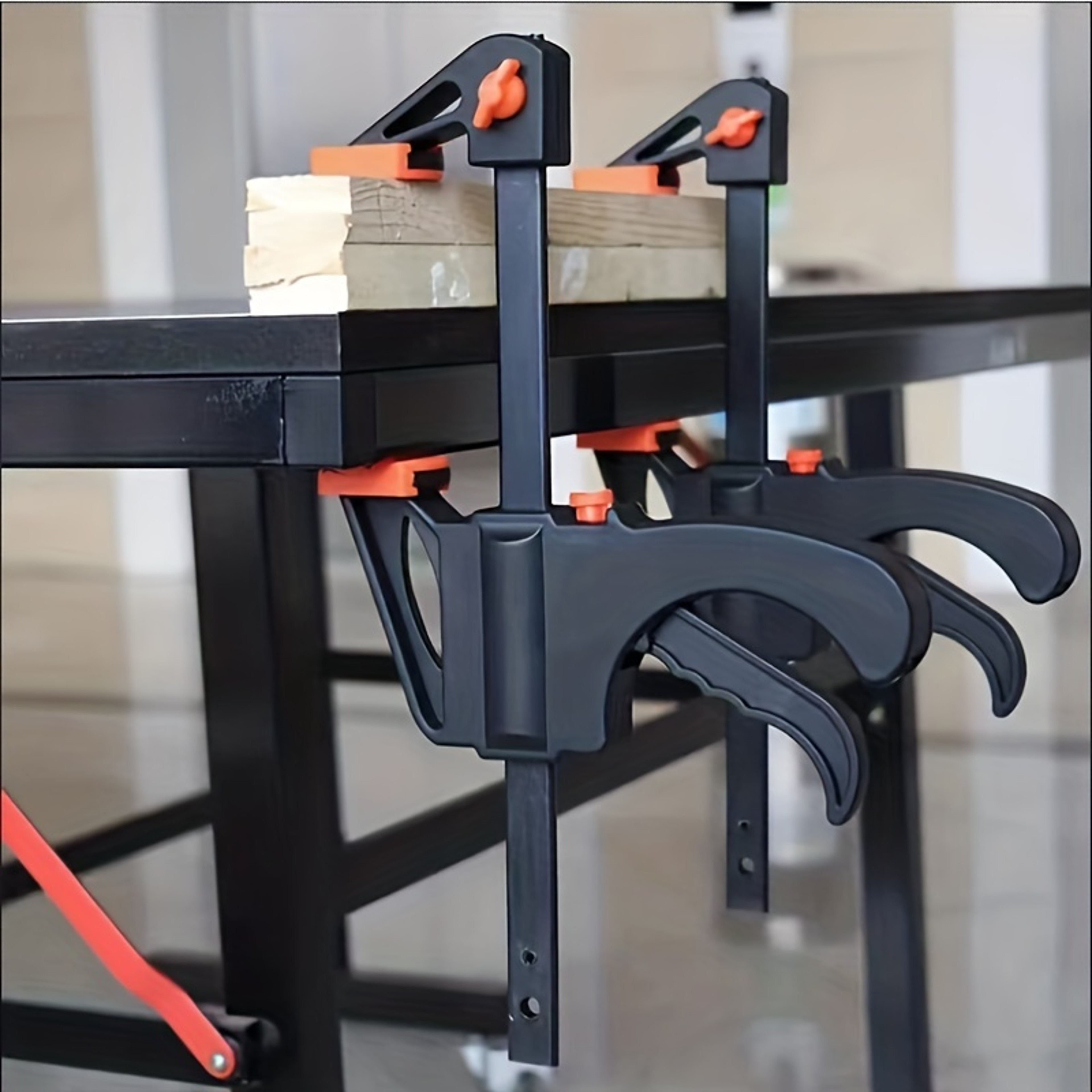 Woodworking Clamp Set Fixed Type Quick Ratchet Release Nylon Work Bar Kit DIY Portable Spreader Ga