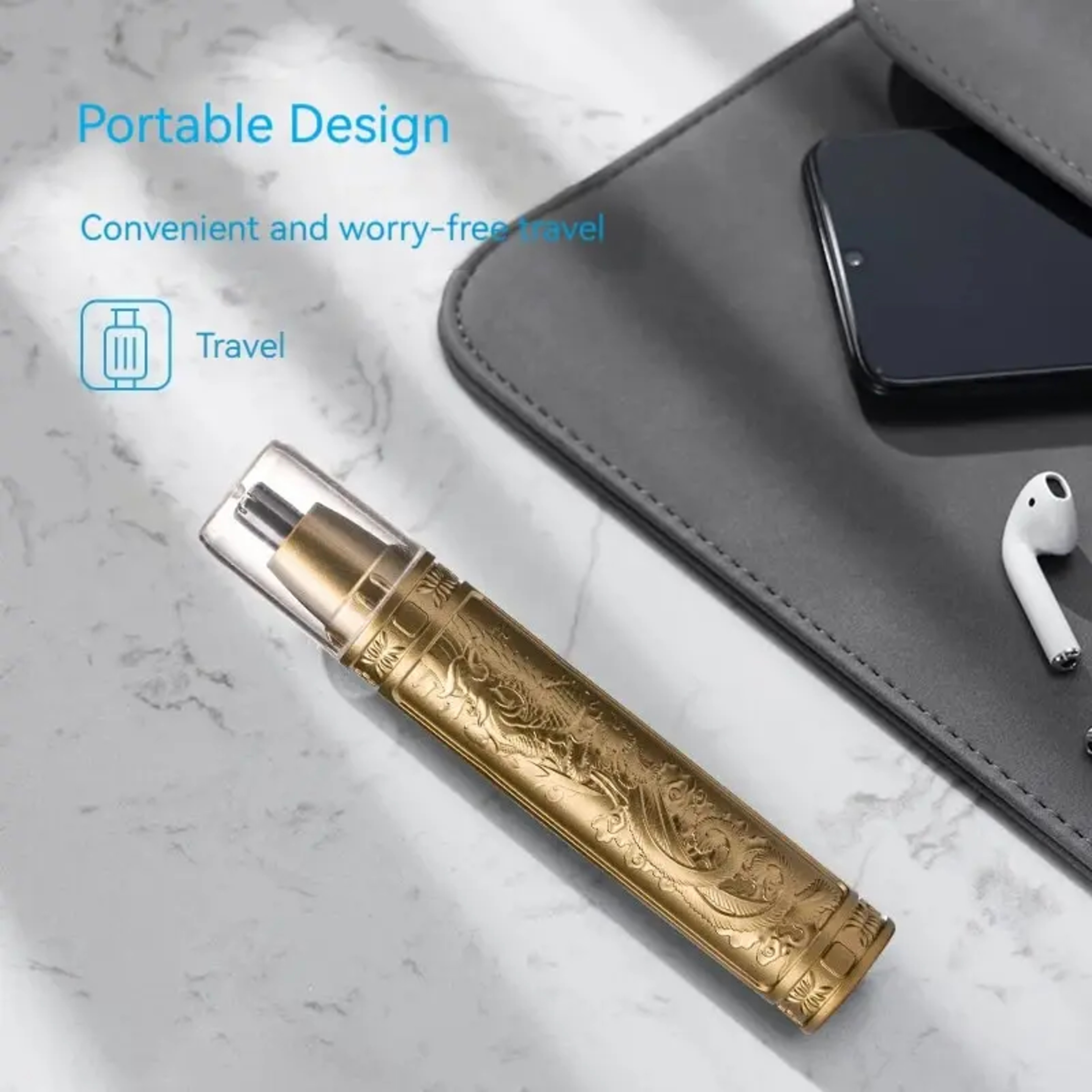 Golden Dragon And Phoenix Nose Hair Trimmer Compact & Unisex for Easy Grooming – view 5
