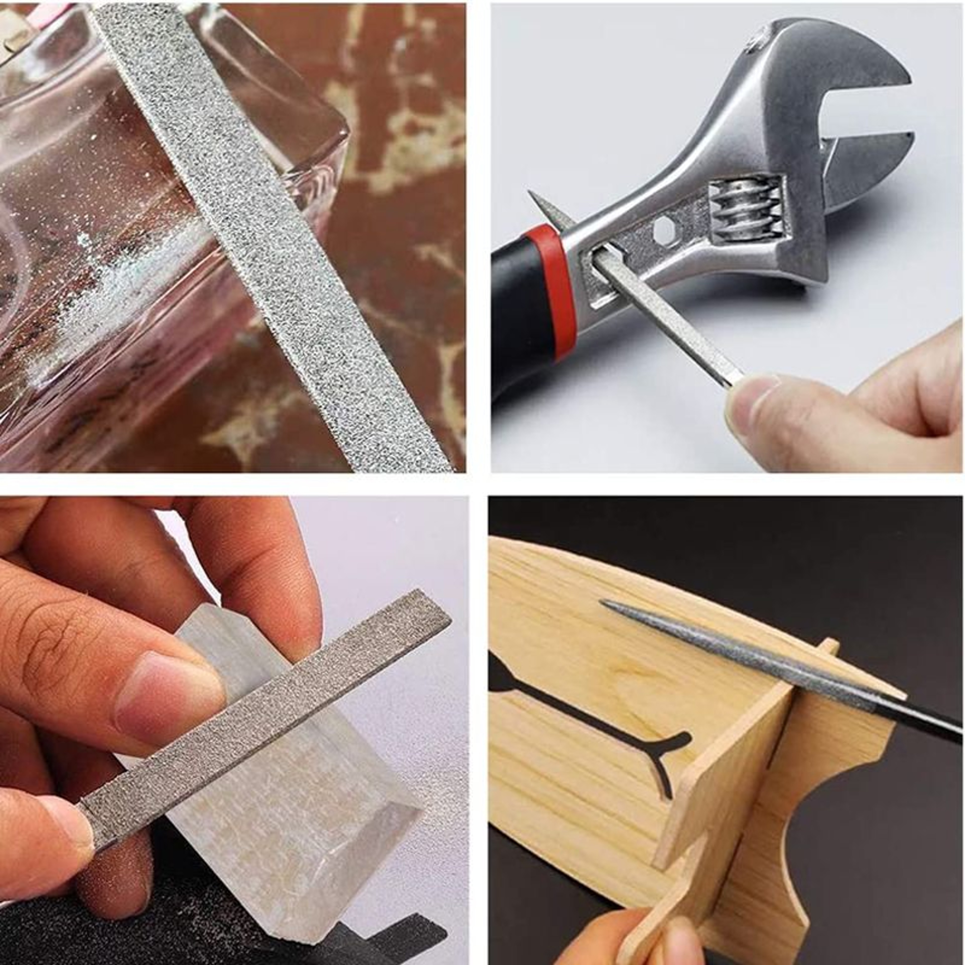 Diamond Needle File Set 10pcs Mini Needle File Kit For Stone Glass  Metal Carving Craft Hand Tools 0