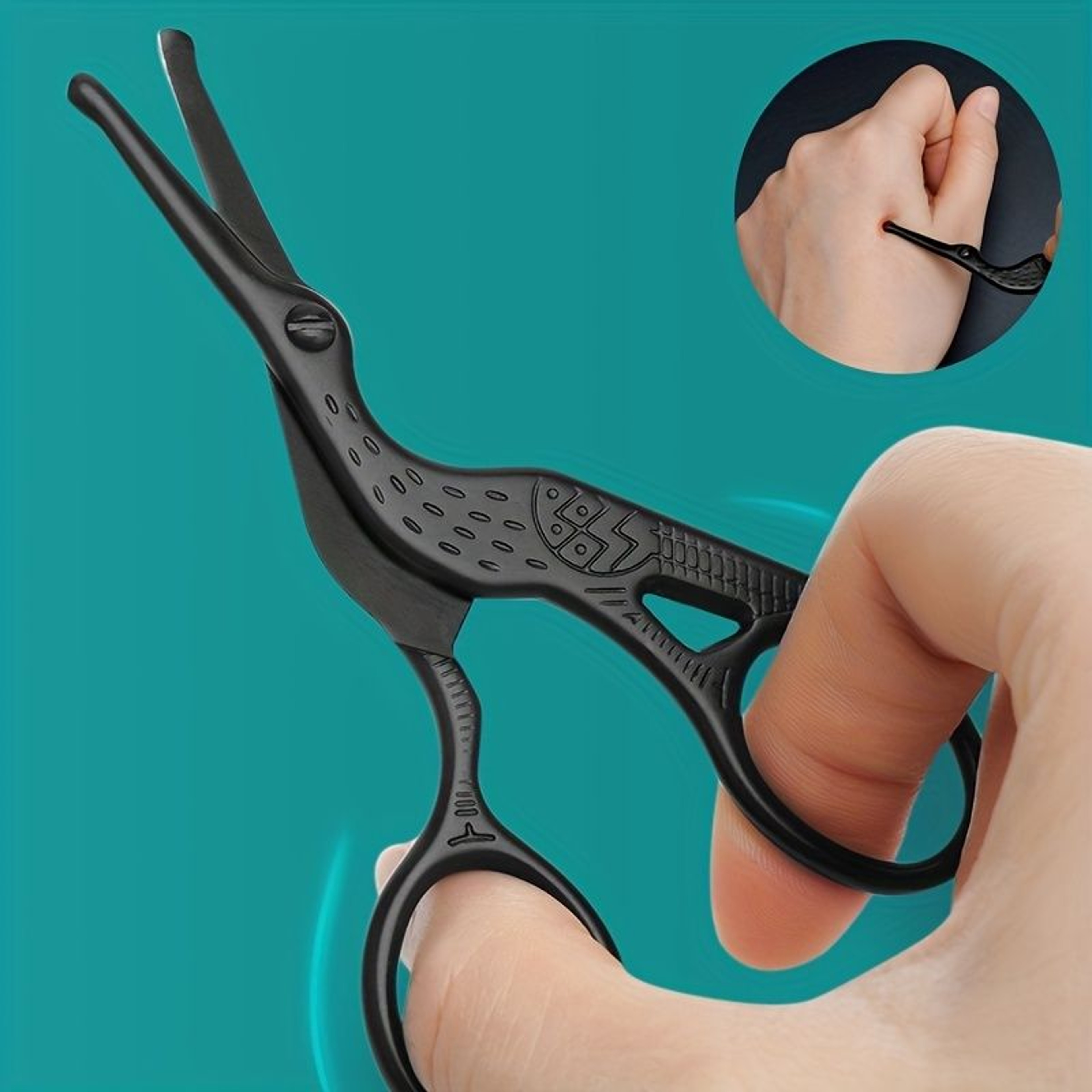 Premium Round Head Stainless Steel Nose Hair Scissors Multi Use Grooming Tool For Eyebrows Beard  E 0