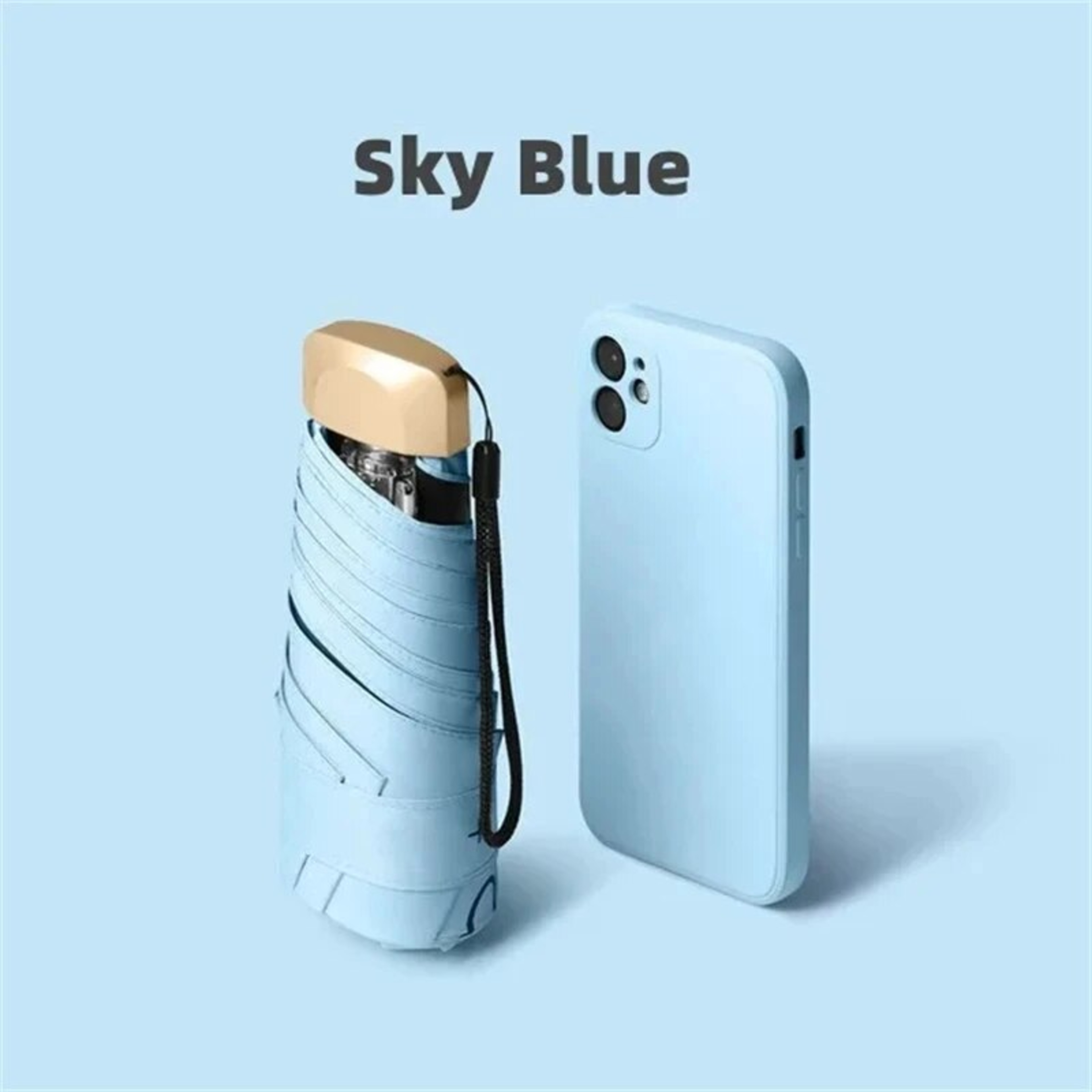 Mini Sun Umbrella Pocket Rain Umbrella Vinyl Folding UV Ultraviolet Protection Sun Shade Pocket Par 13