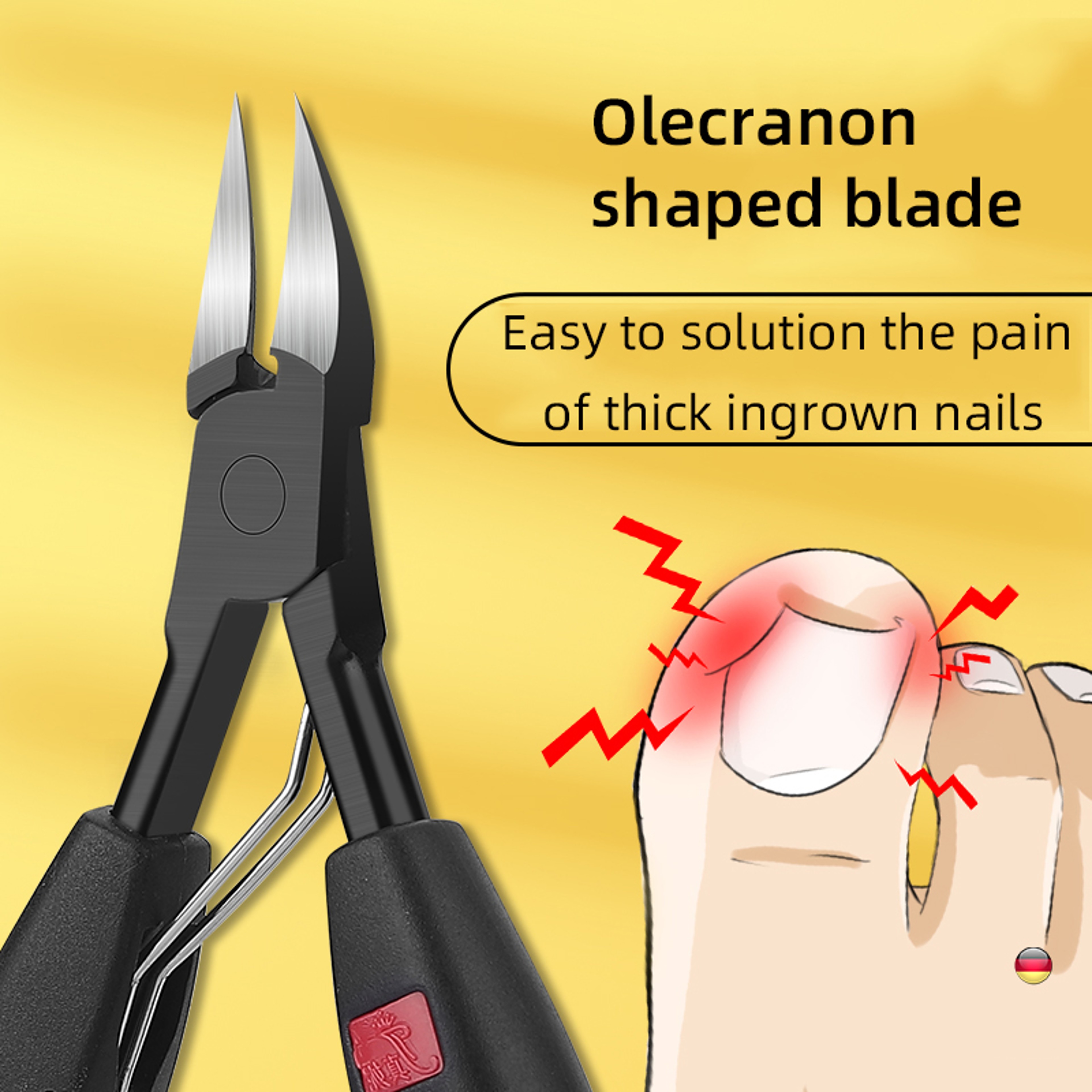 Stainless Steel Ingrown Nail Cutter Precision Toenail Clippers for Pedicure Thick Nail Correction