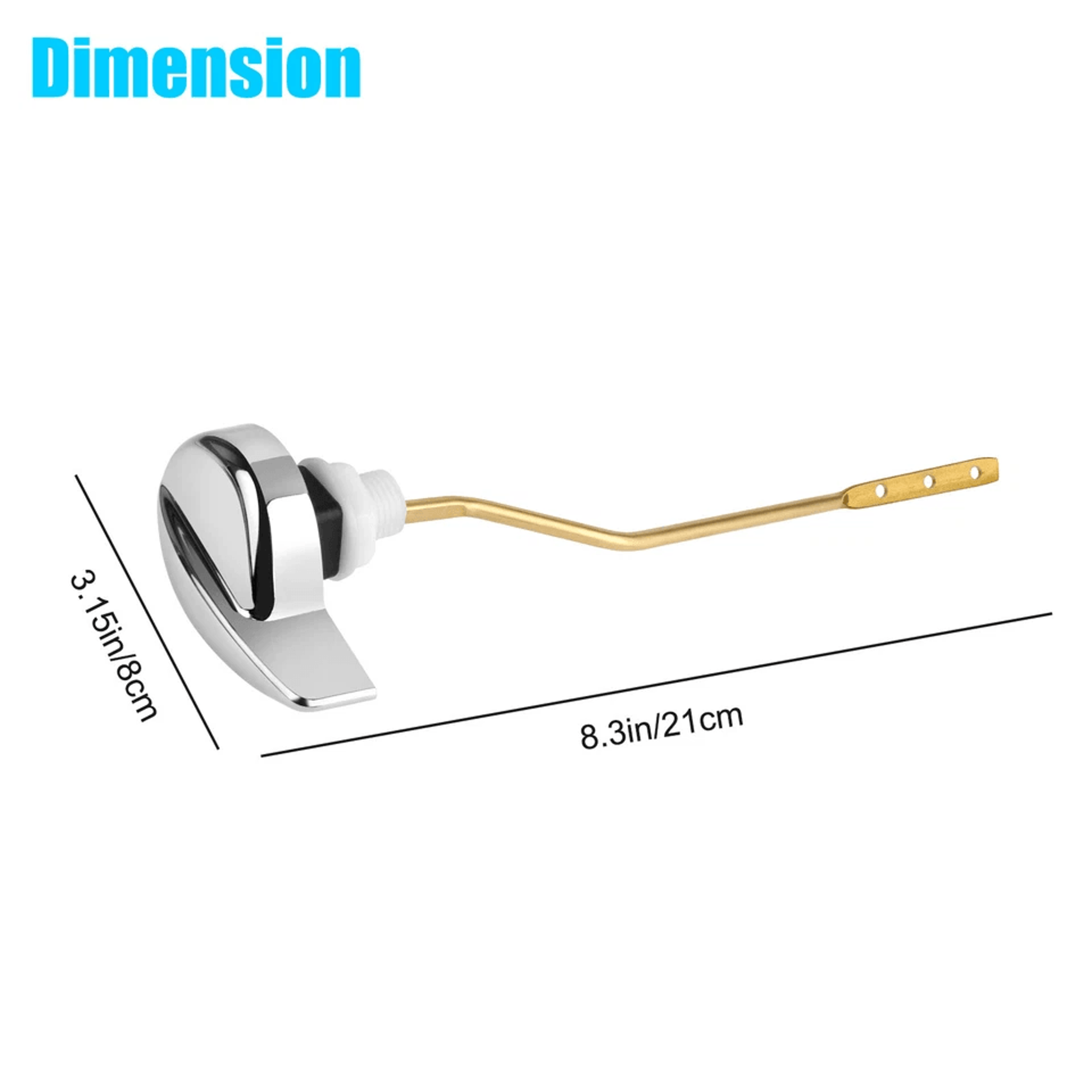 Easy Use Side Mount Toilet Flush Lever Handle Angle Adjustable Metal Handle For TOTO Kohler Tank Du 0