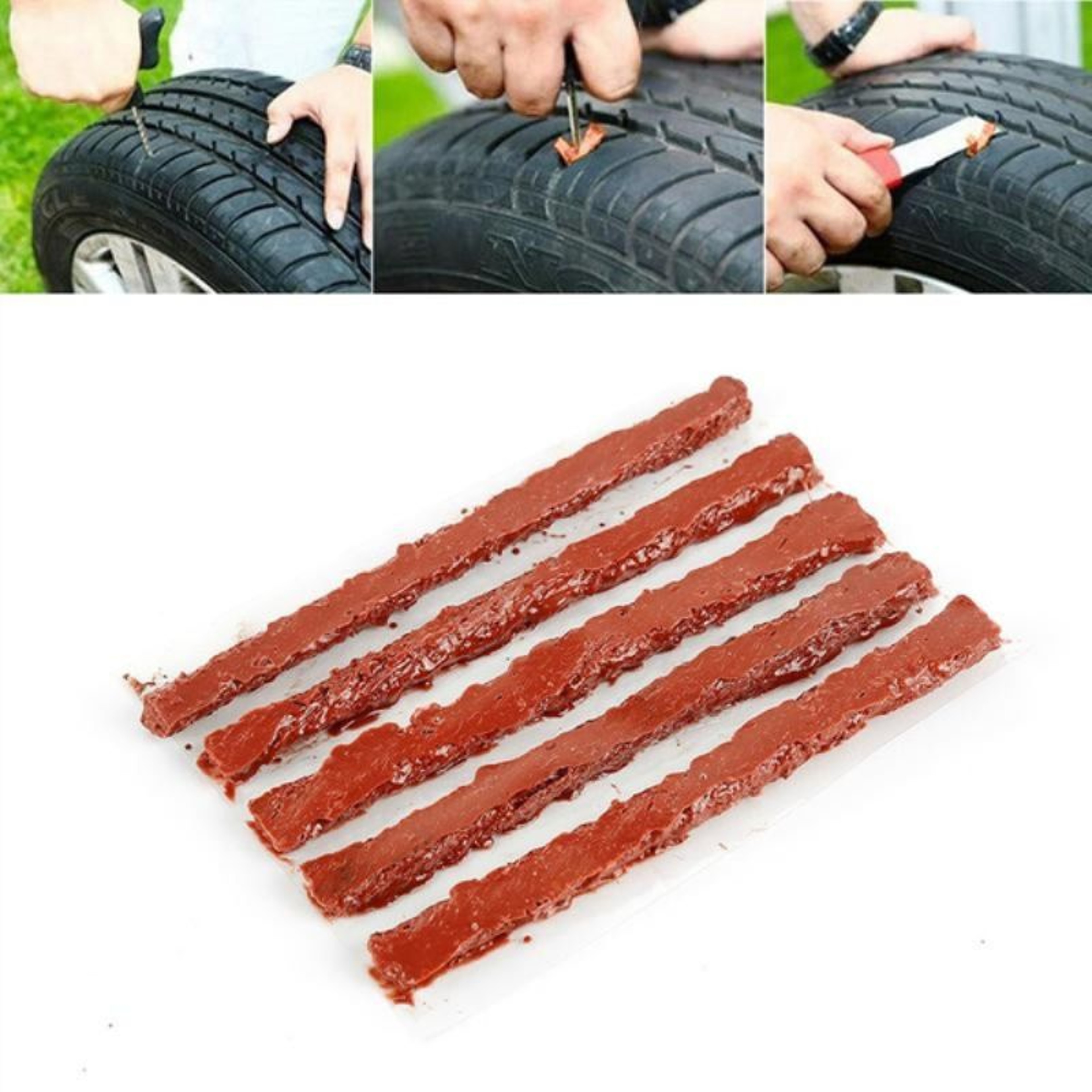 High Quality Tire Repair Strips Tubeless Rubber String Glue Seals For Car  Motorcycle Tyre Puncture 11
