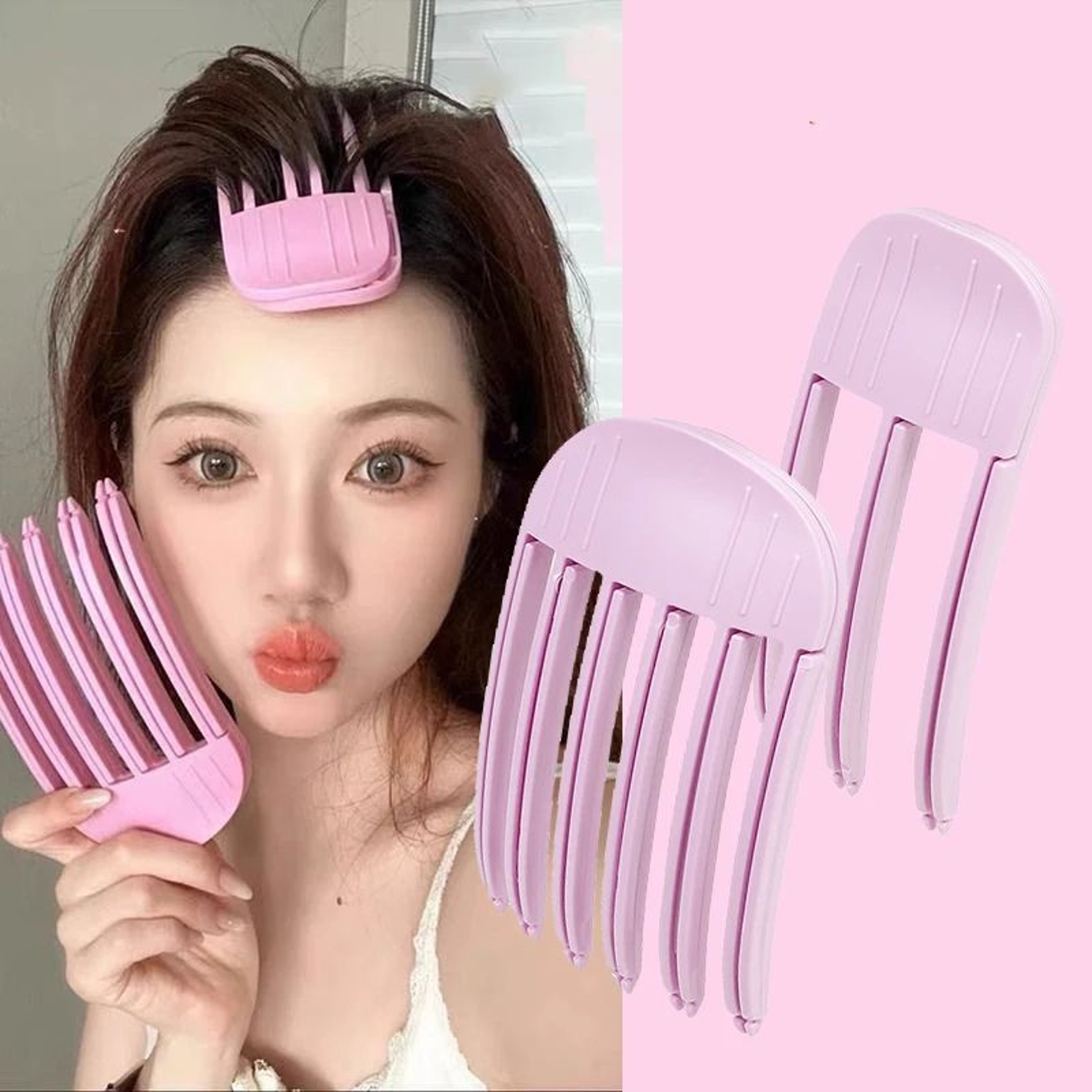Fluffy Hairpin Curling Bangs Clips  Volumizing Hair Root Clips For Women Heatless Hair Roller For N 0