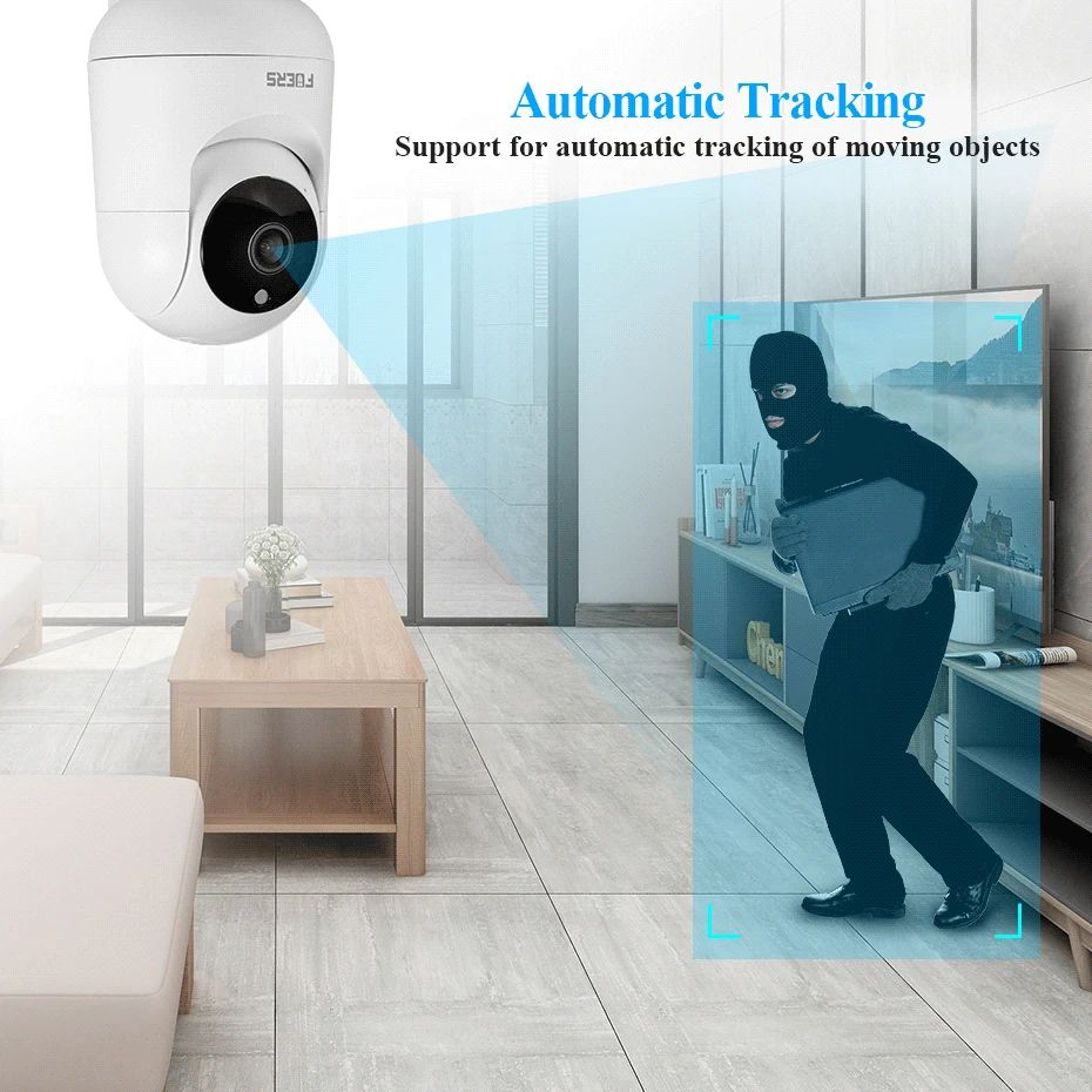 Fuers WiFi Camera Tuya Smart Home Indoor Wireless IP Surveillance Camera With AI Detection Auto Tra 1