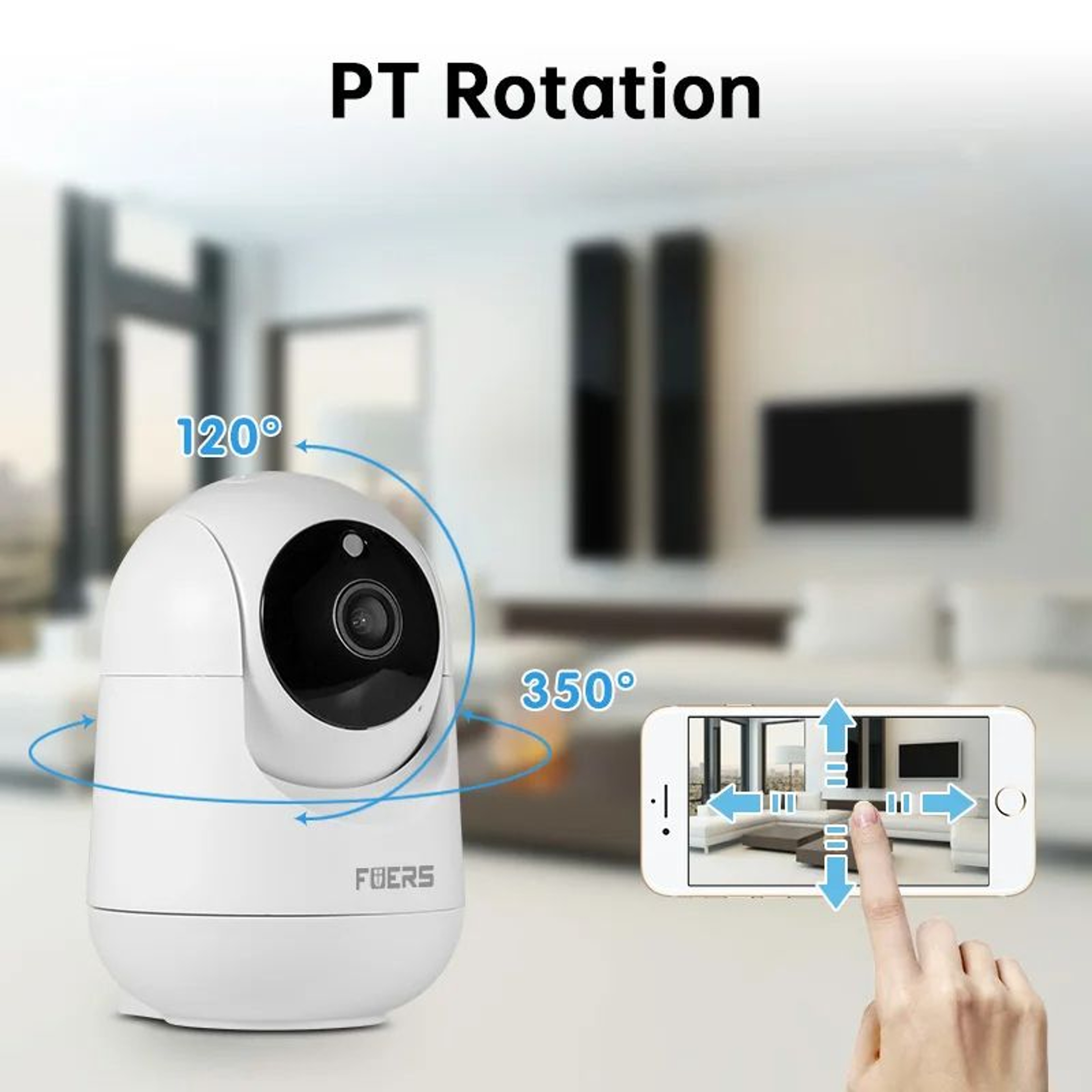 Fuers WiFi Camera Tuya Smart Home Indoor Wireless IP Surveillance Camera With AI Detection Auto Tra 3