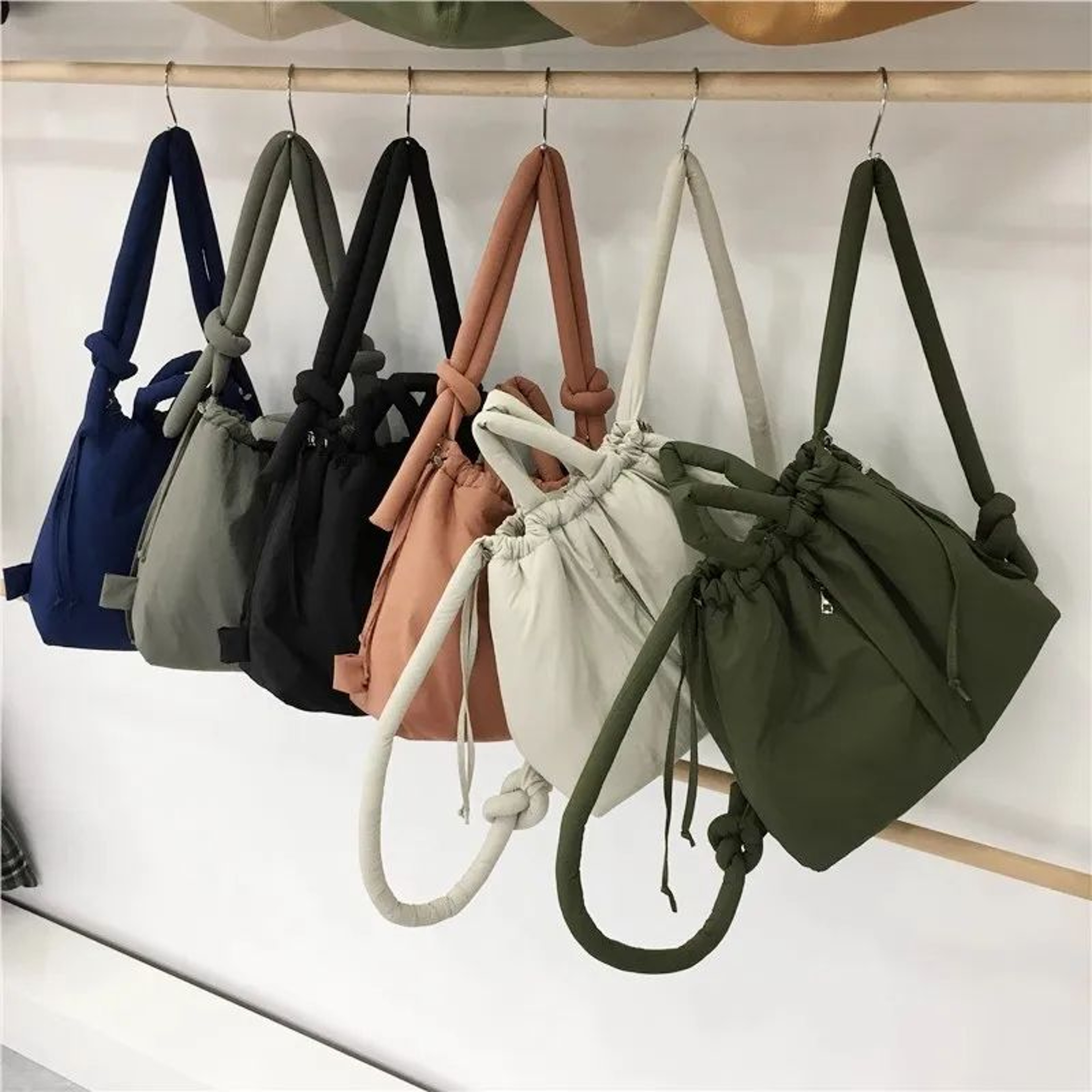 Designer Soft Puffer Nylon Tote Bag Casual Vintage Large Capacity Women Shoulder  Crossbody Handbag 0