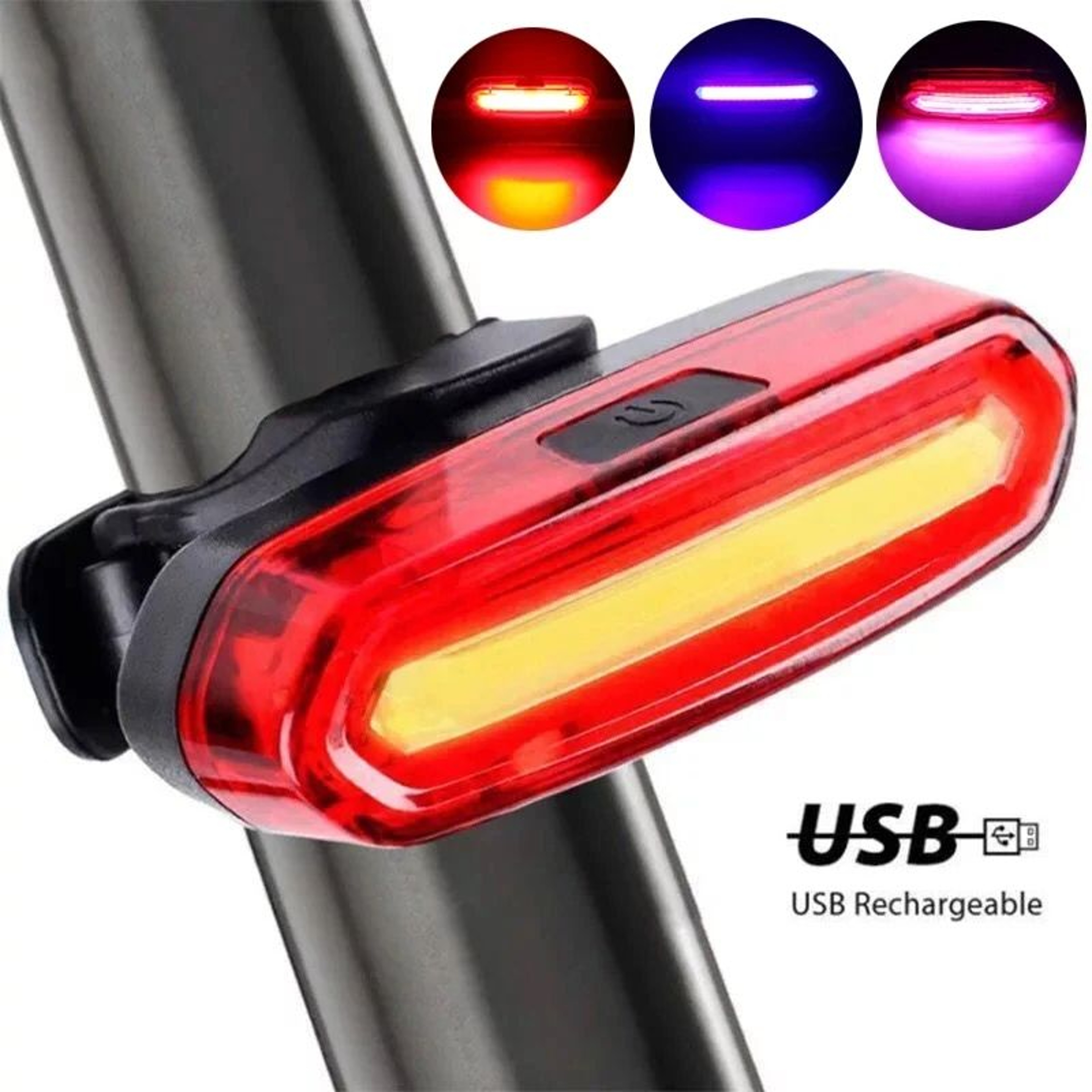 1 Waterproof Bicycle Tail Lamp High Bright LED Bike Rear Light For Night Cycling Safety MTB  Road W 0