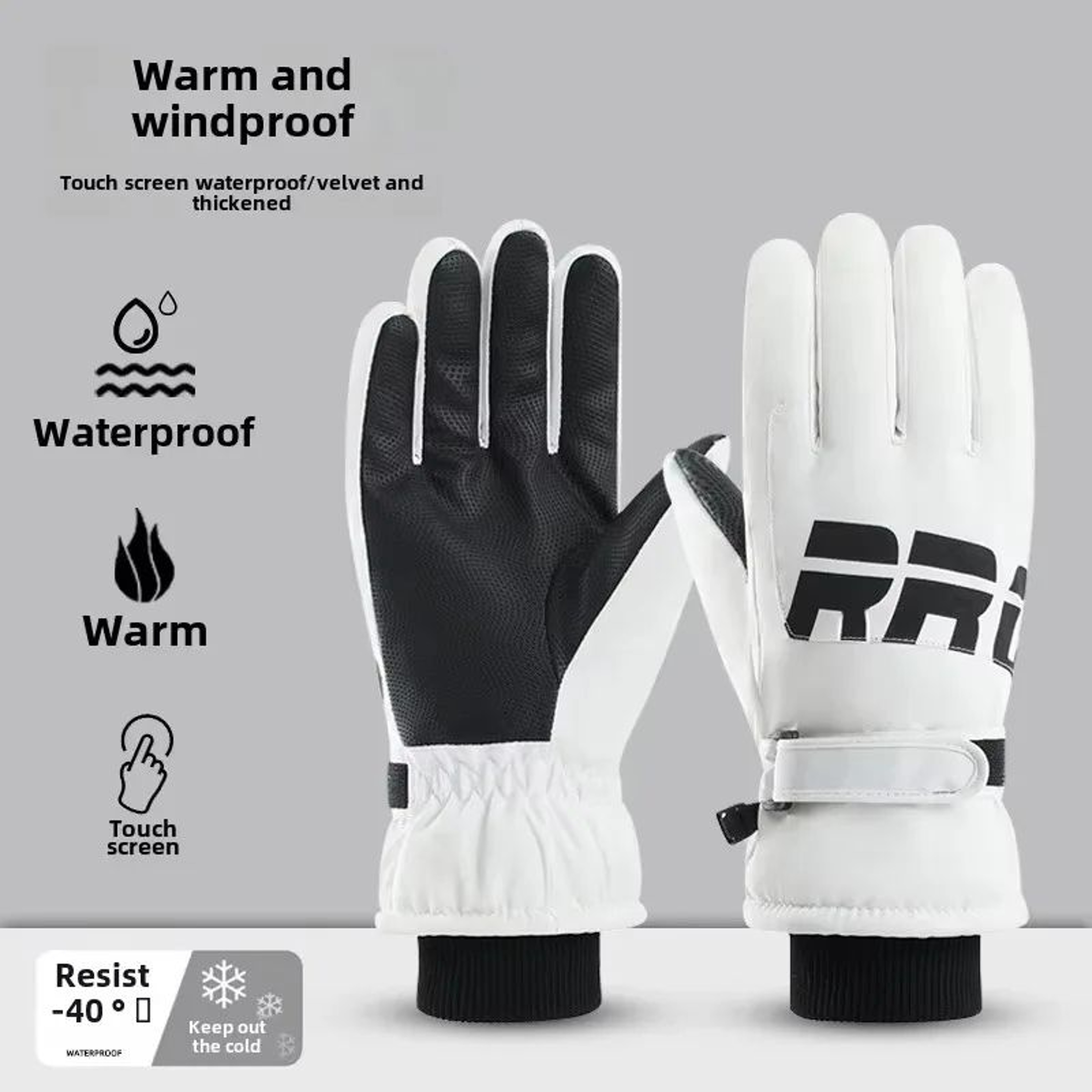 Winter Cycling Gloves NonSlip Touchscreen Gloves Waterproof Snowboard Accessories With Warm Pocket  9